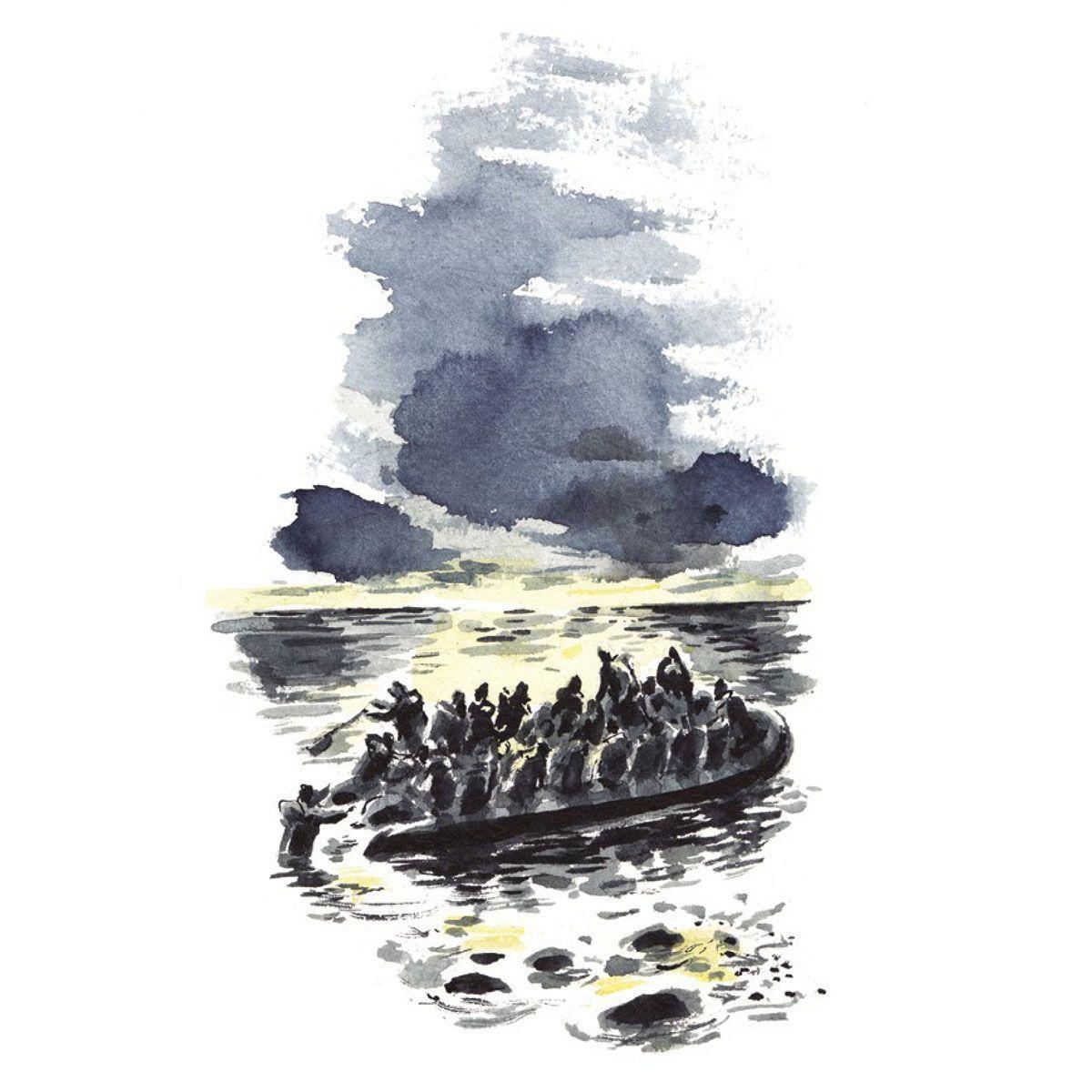 Beispielinhalt (Bild) Am Abend vor dem Meer