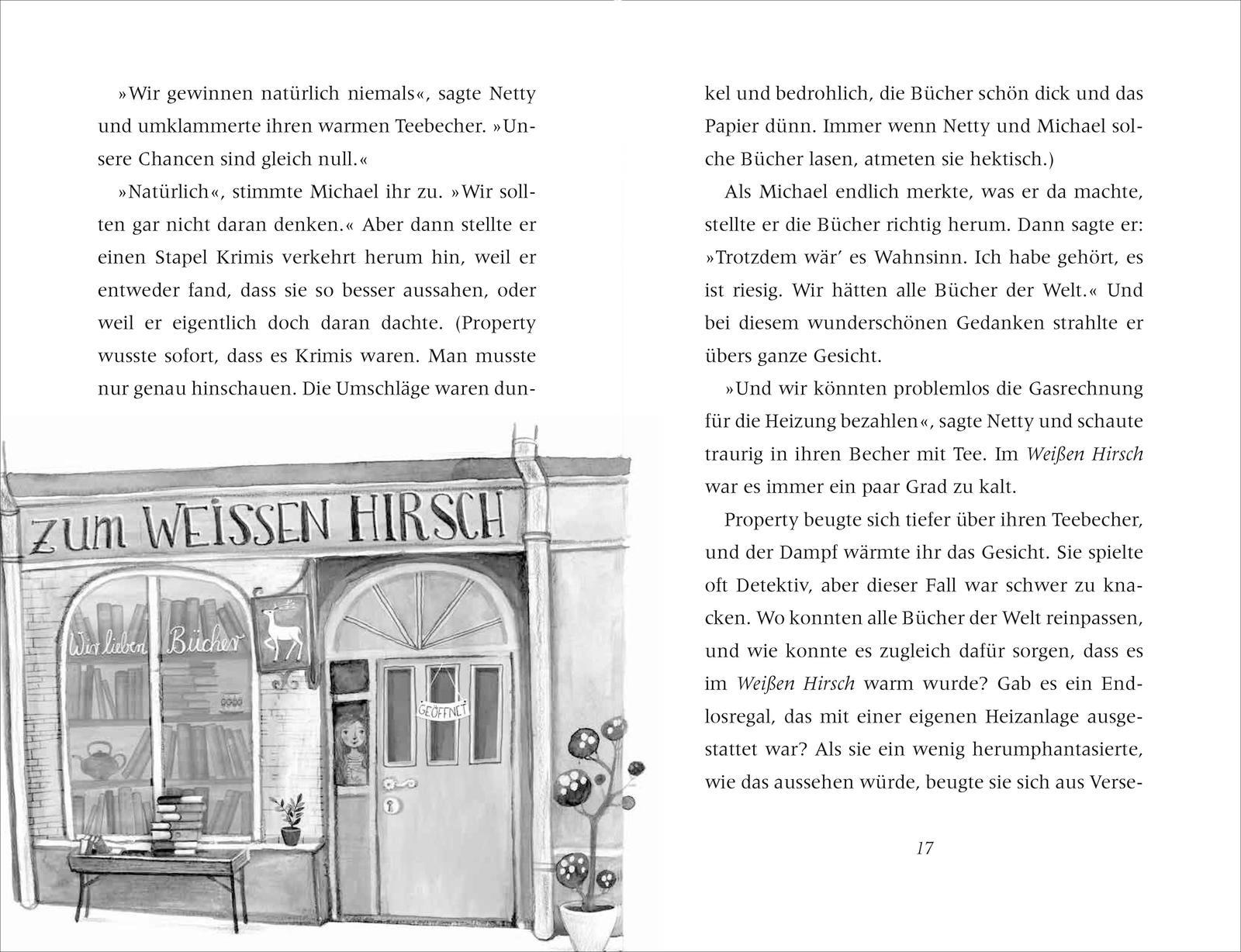 Beispielinhalt (Bild) Das Mädchen, das im Buchladen gefunden wurde