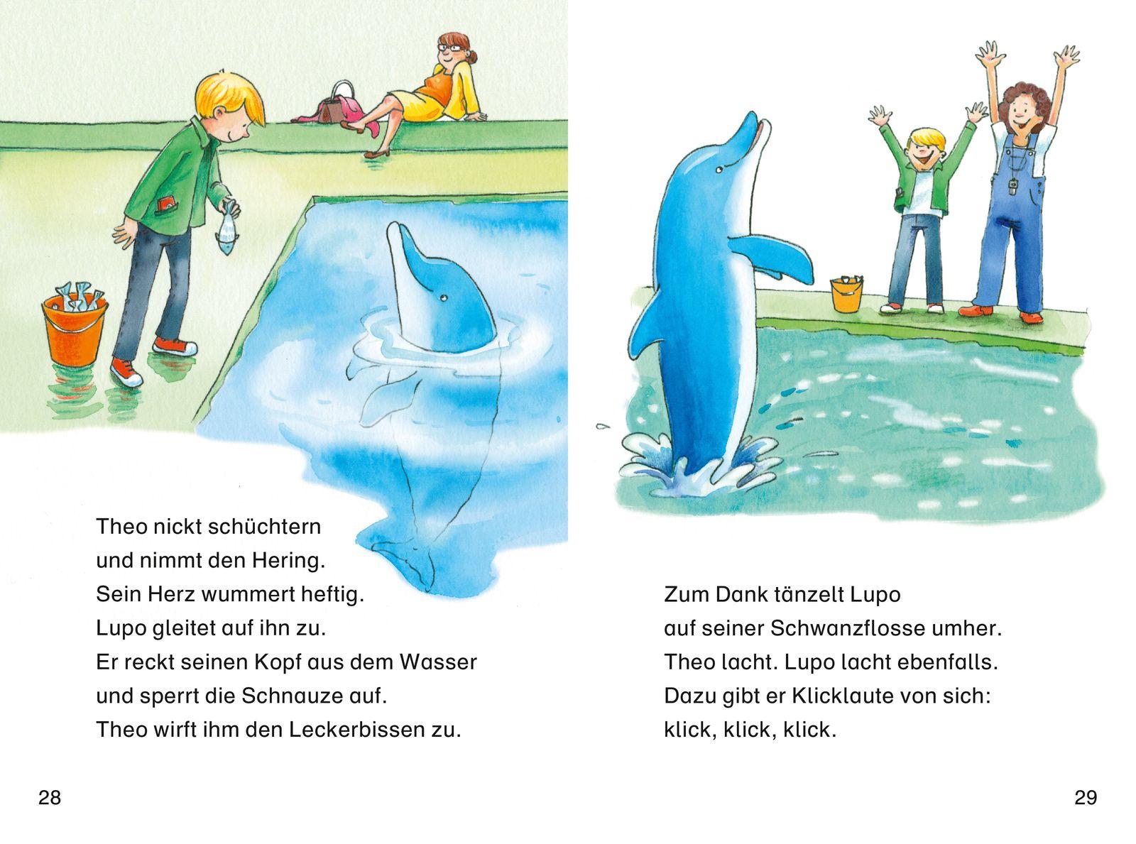 Beispielinhalt (Bild) Duden Leseprofi - Ein Delfin für Theo
