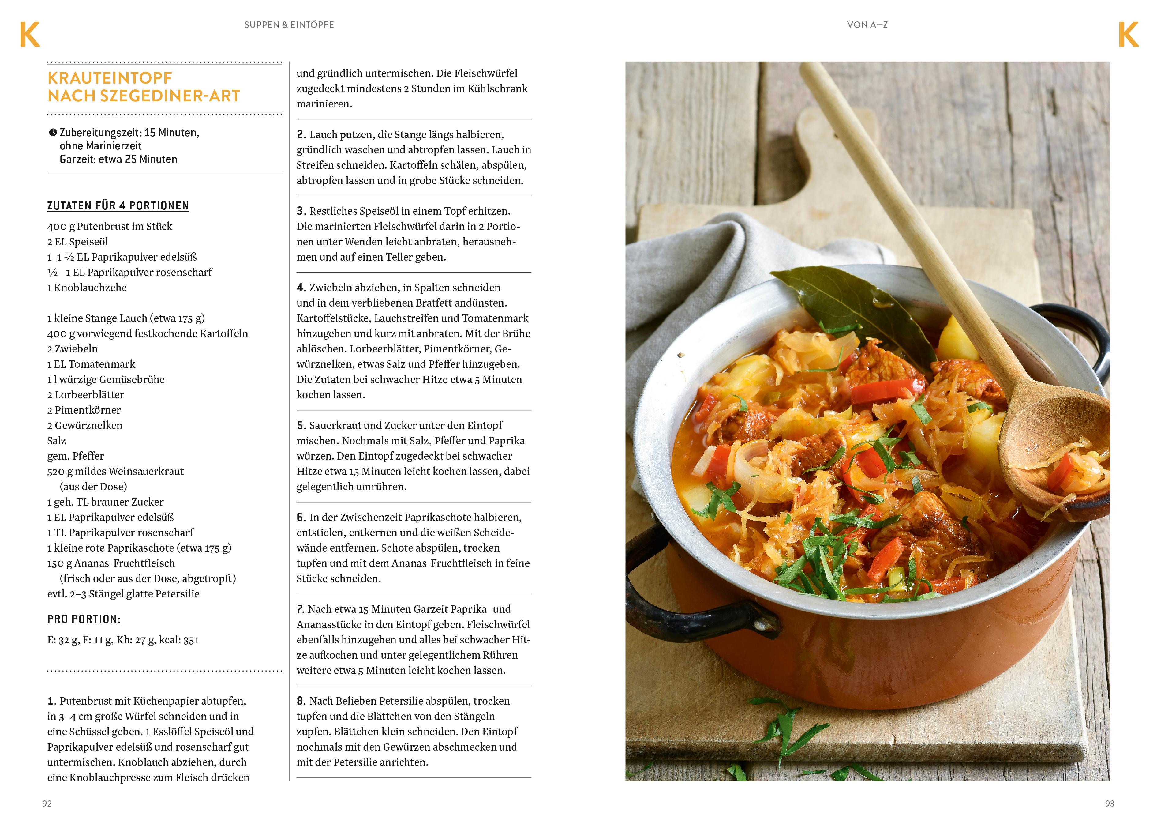Beispielinhalt (Bild) Suppen und Eintöpfe von A-Z