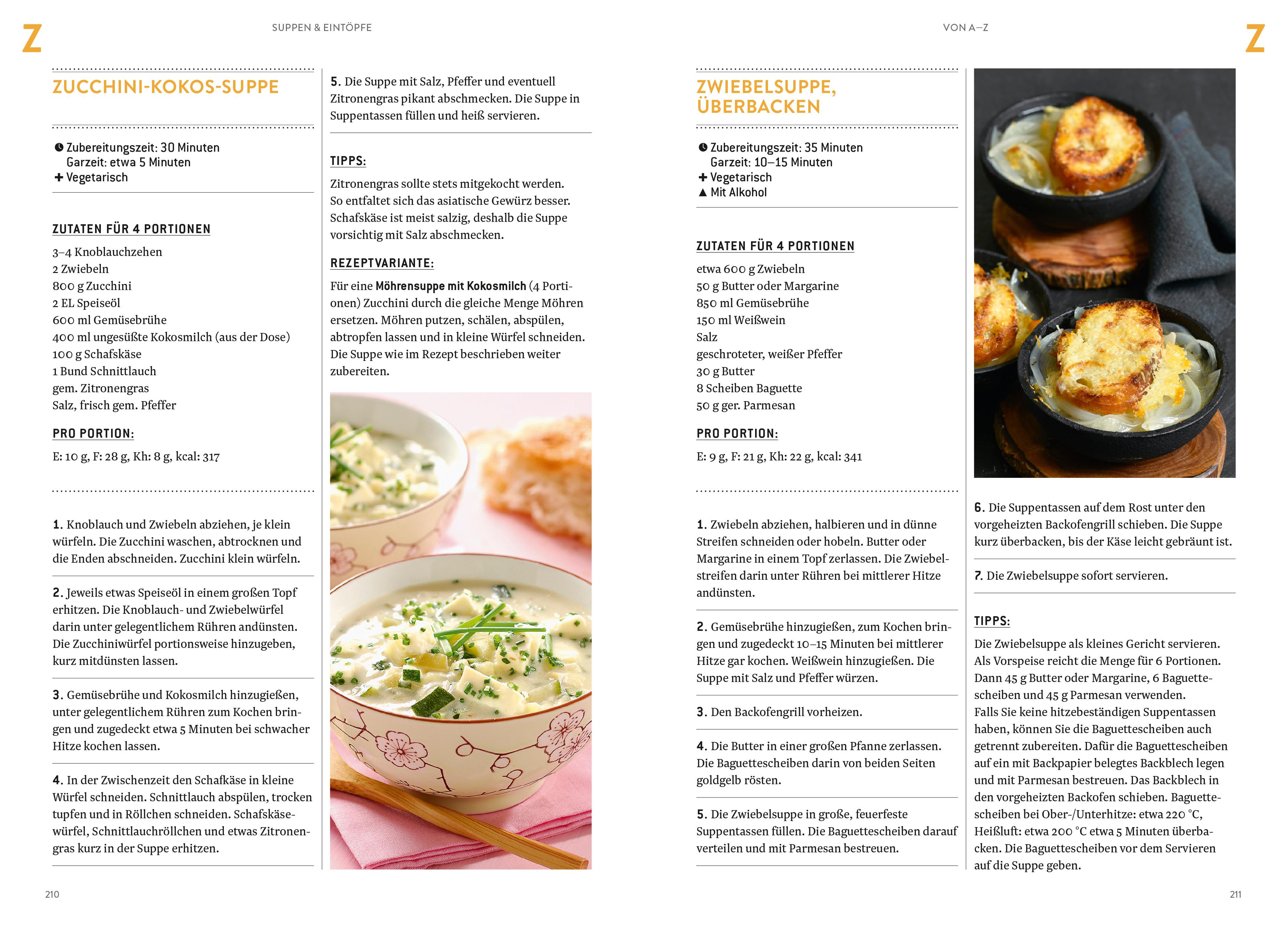 Beispielinhalt (Bild) Suppen und Eintöpfe von A-Z