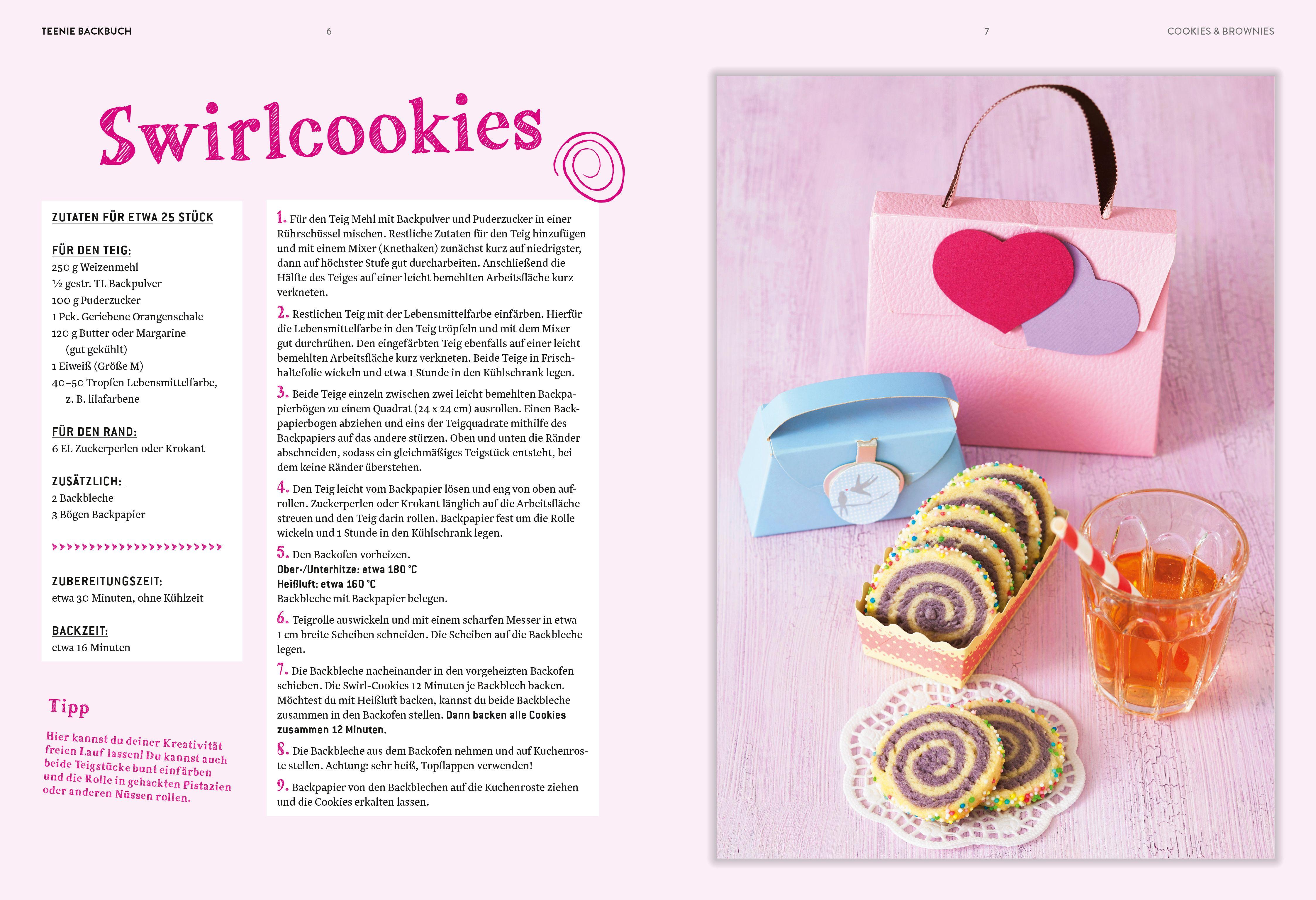 Beispielinhalt (Bild) Teenie Backbuch