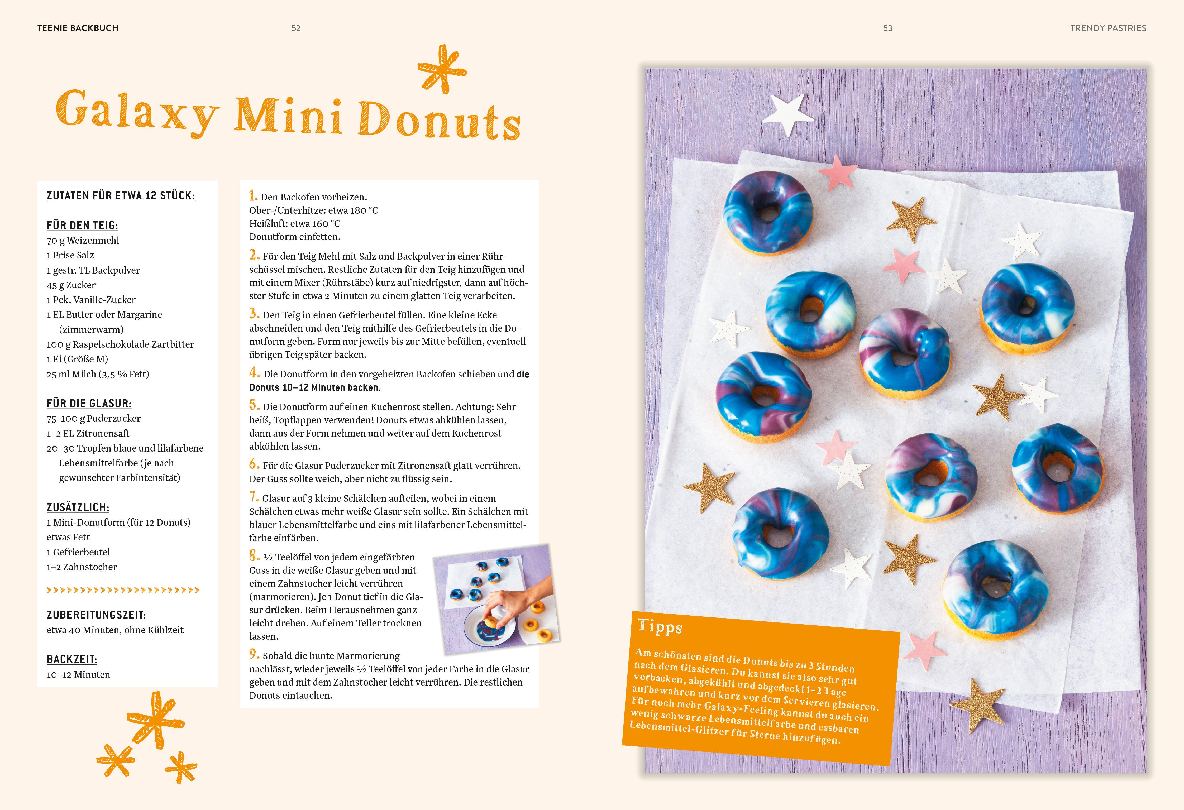 Beispielinhalt (Bild) Teenie Backbuch