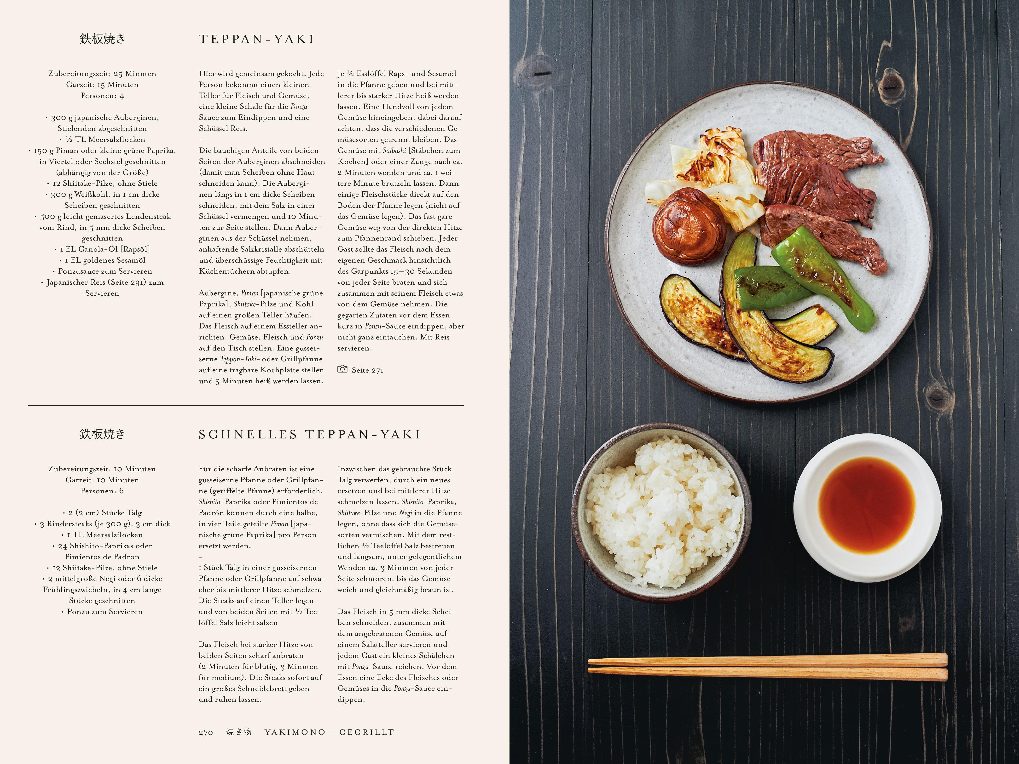 Beispielinhalt (Bild) Japan - das Kochbuch