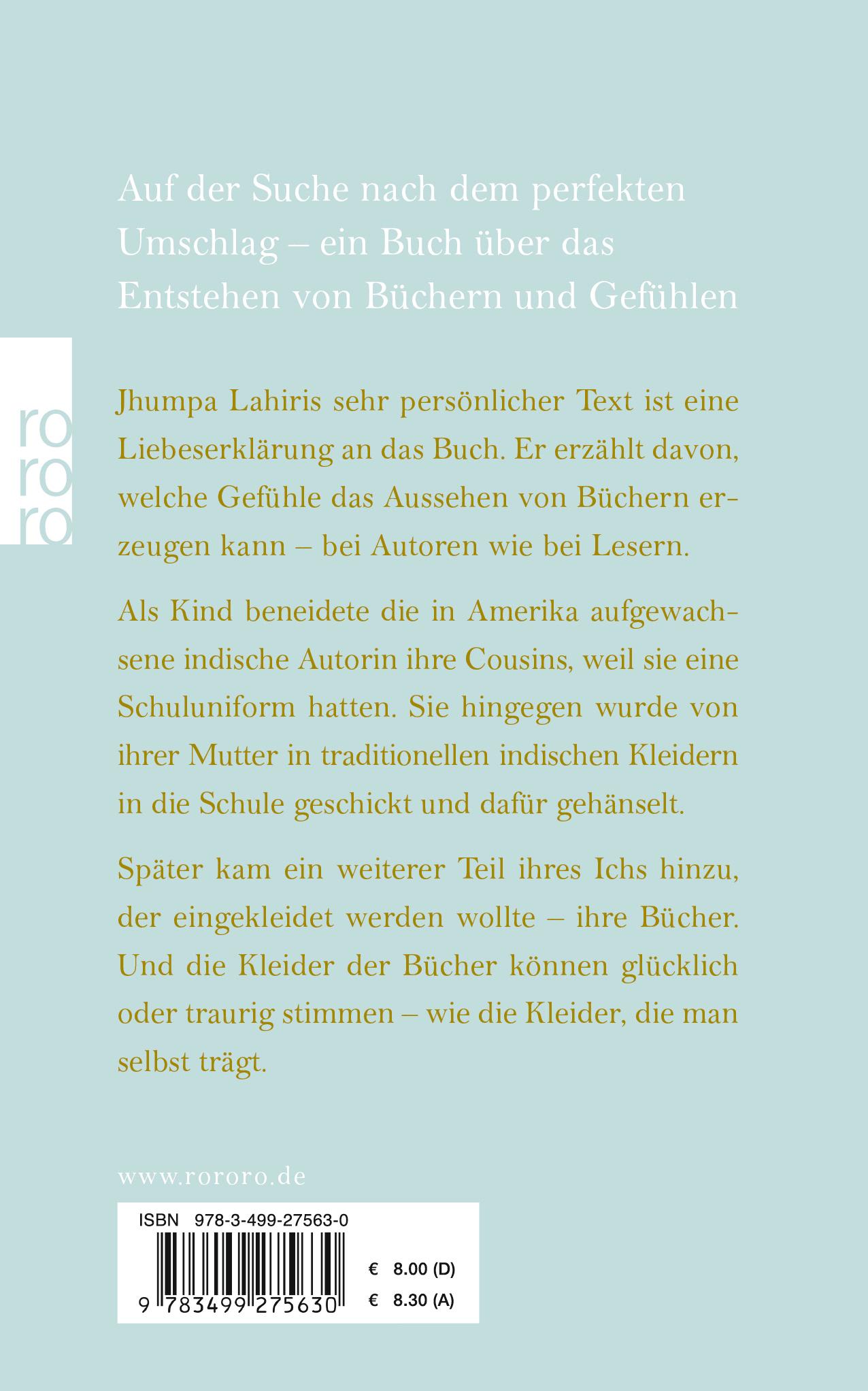 Rückseitencover Die Kleider der Bücher