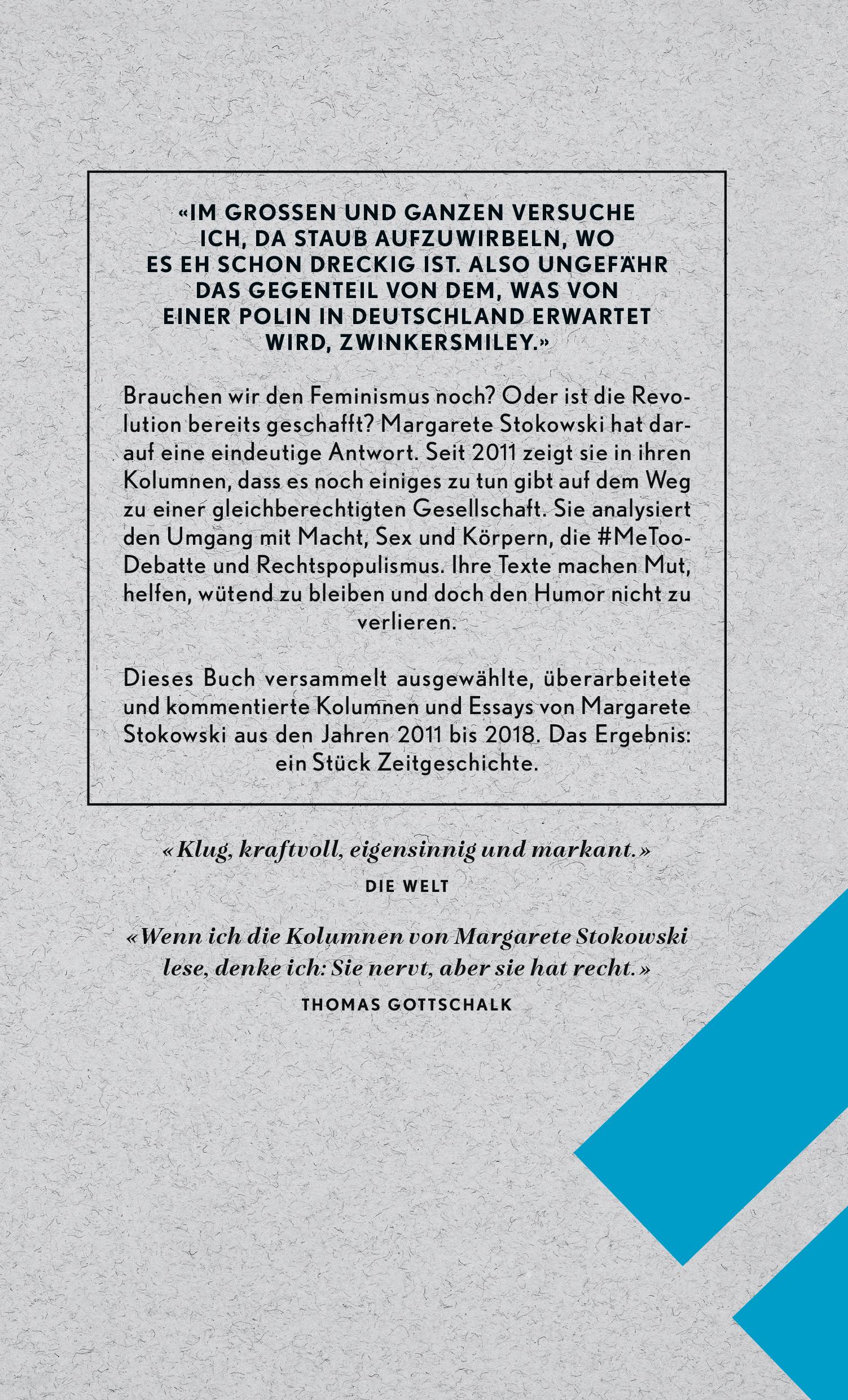 Rückseitencover Die letzten Tage des Patriarchats