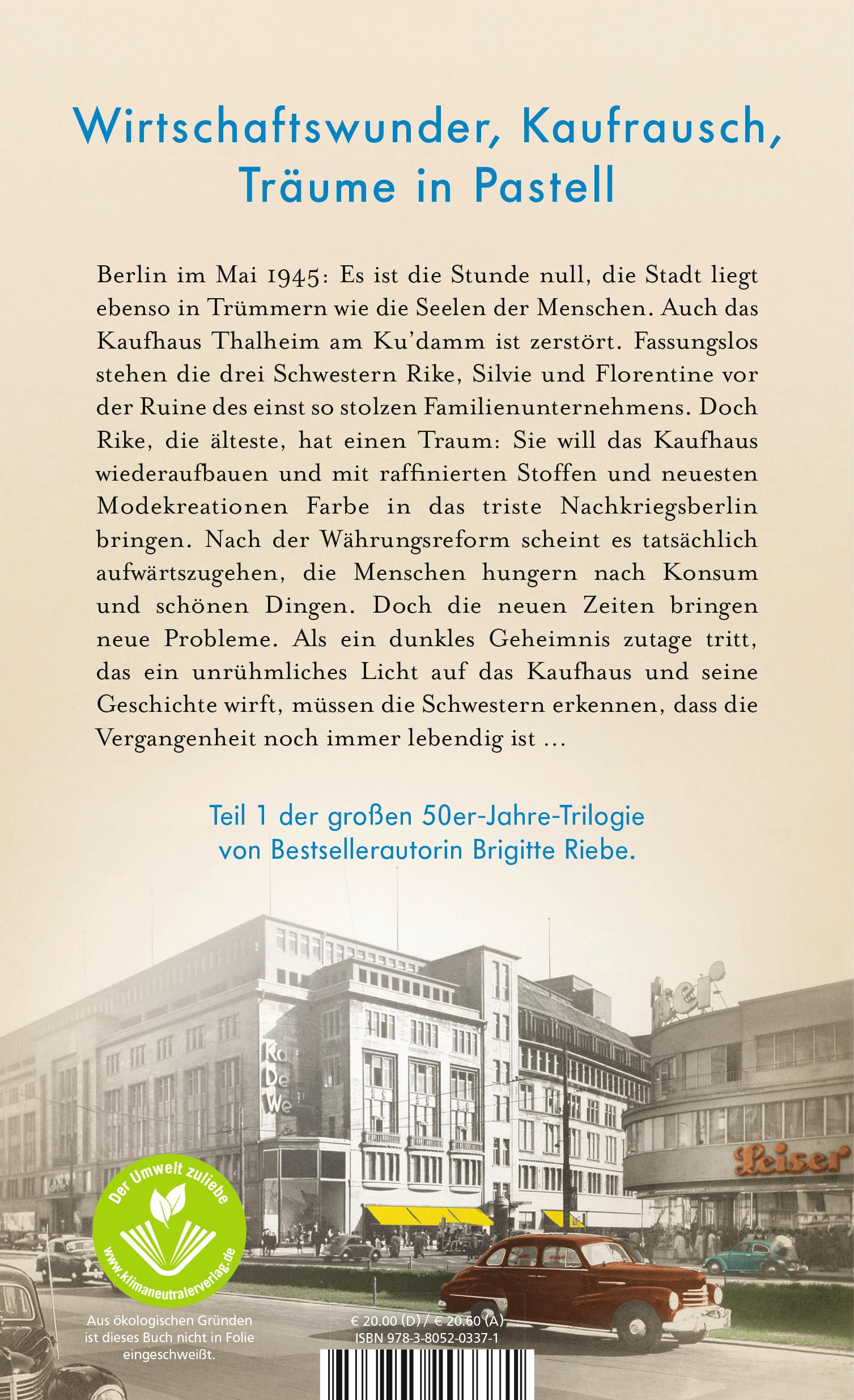 Rückseitencover Die Schwestern vom Ku'damm: Jahre des Aufbaus