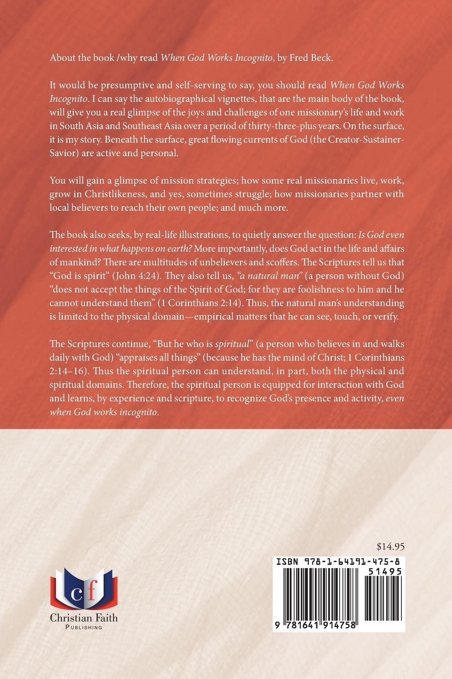 Rückseitencover When God Works Incognito