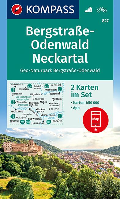 Vorderes Coverbild Bergstraße-Odenwald, Neckartal, Geo-Naturpark Bergstraße-Odenwald 1 : 50 000