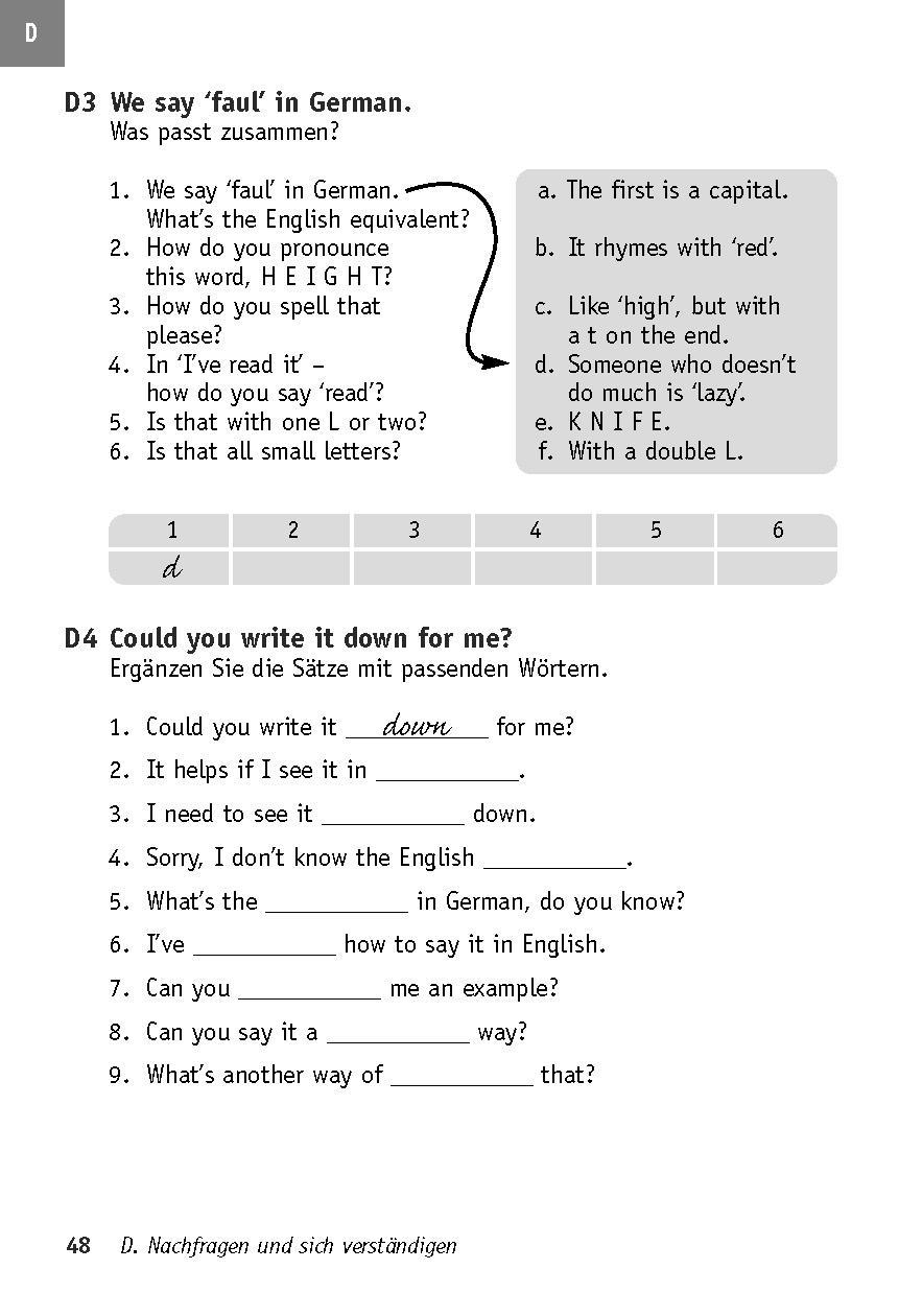 Beispielinhalt (Bild) Fehlerfrei Englisch - Das Übungsbuch