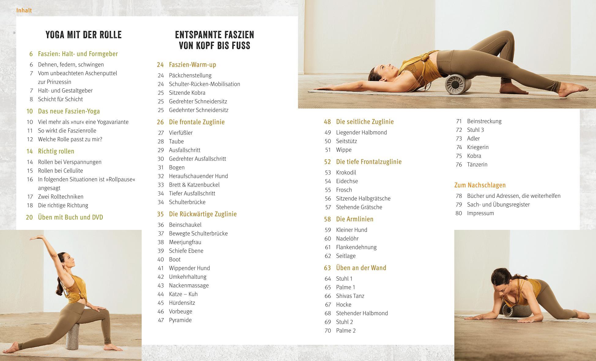 Beispielinhalt (Bild) Yoga mit der Faszienrolle (mit DVD)