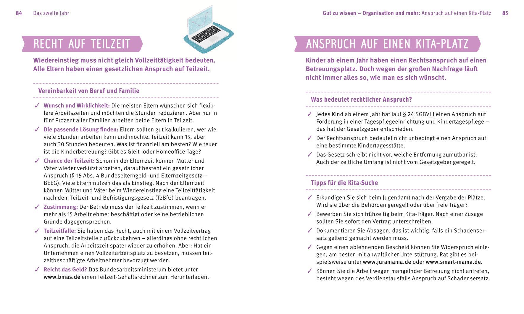 Beispielinhalt (Bild) Mami to go - Checklisten für die ersten drei Jahre