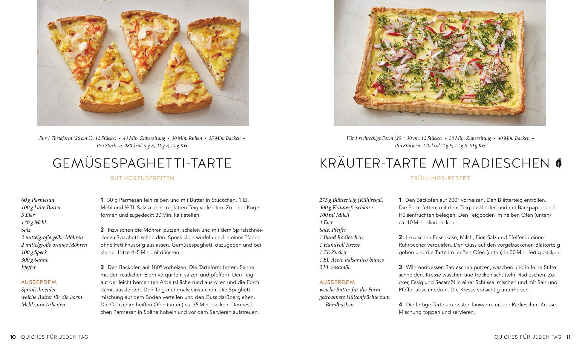 Beispielinhalt (Bild) Quiches