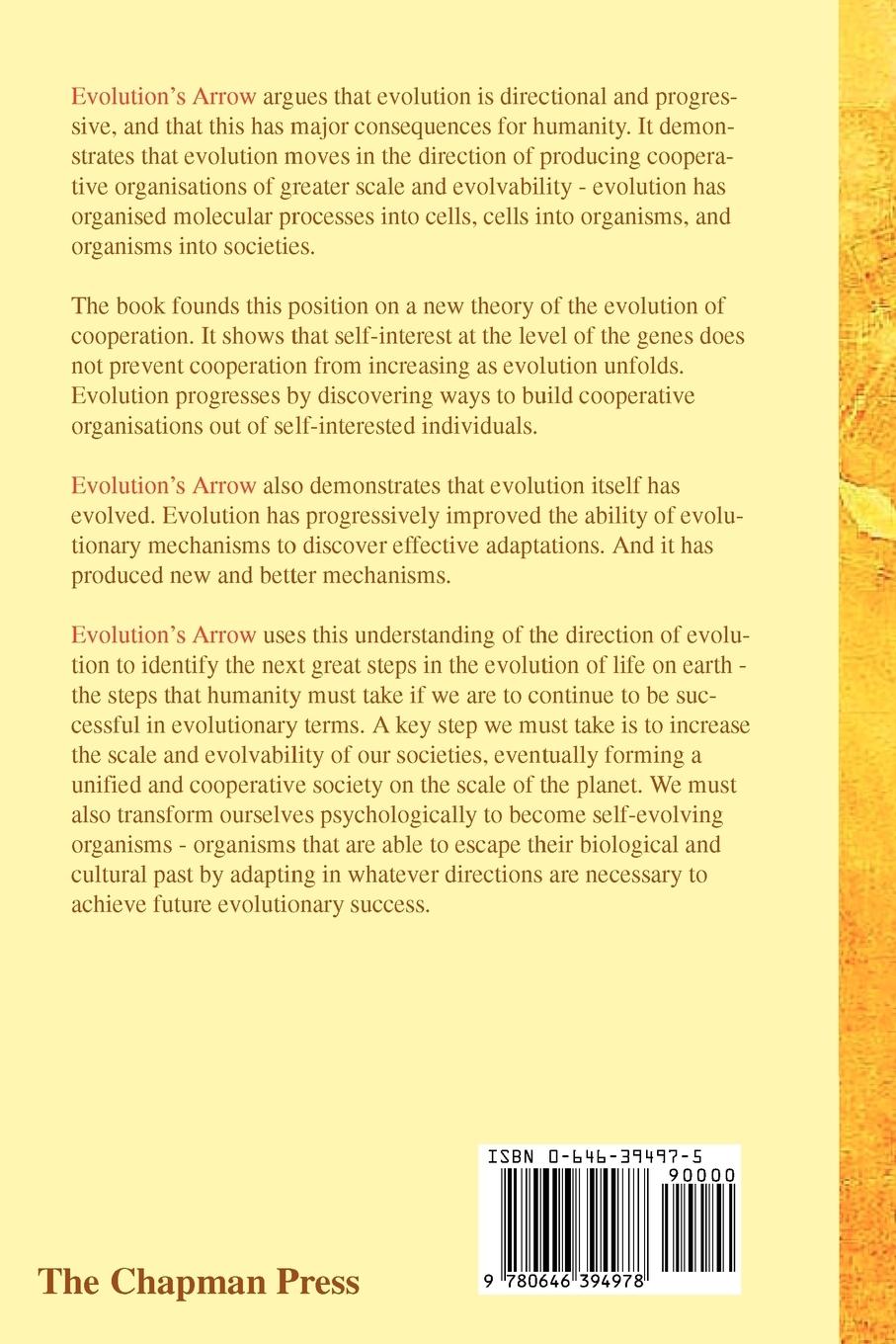 Rückseitencover Evolution's Arrow