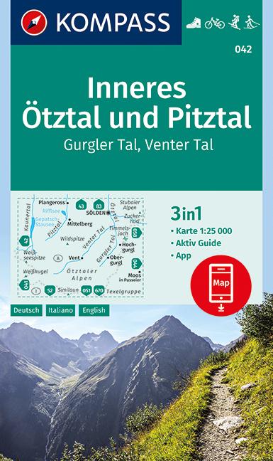 Vorderes Coverbild Inneres Ötztal und Pitztal, Gurgler Tal, Venter Tal 1:25 000