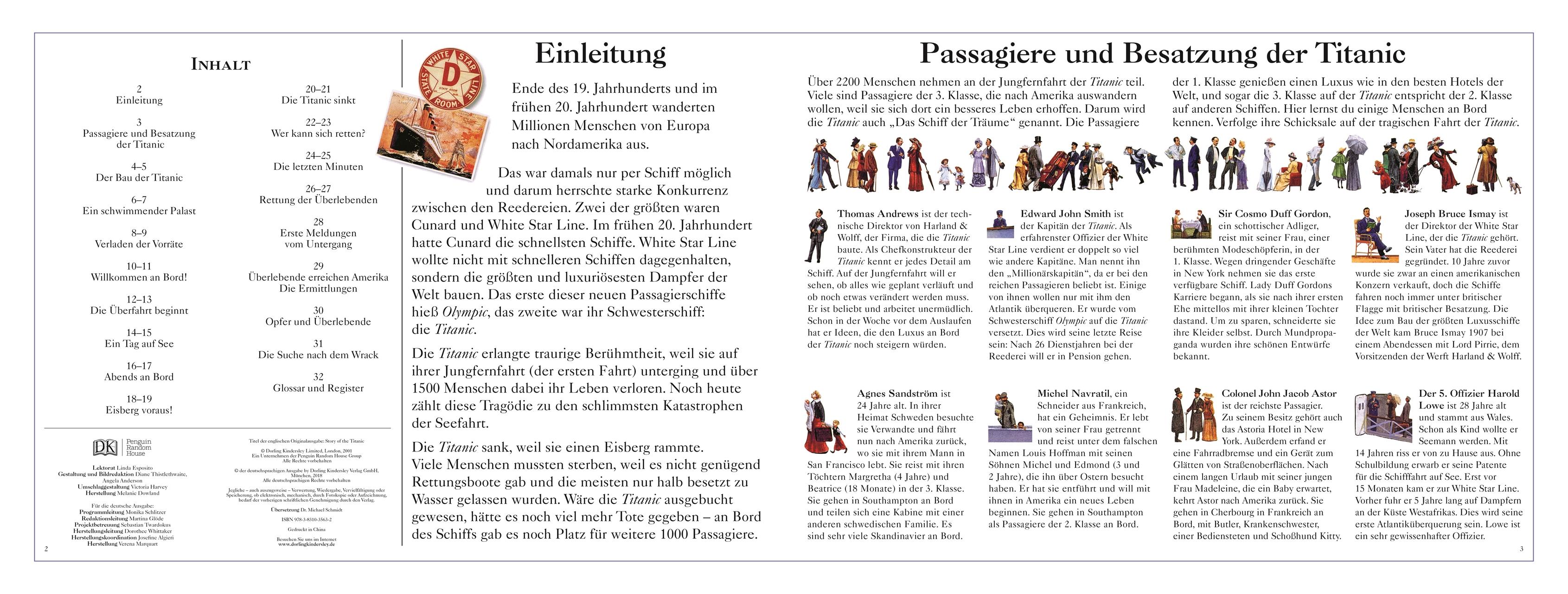 Beispielinhalt (Bild) Die Geschichte der Titanic