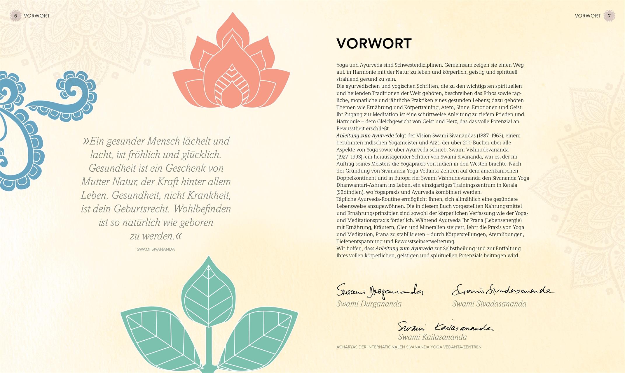 Beispielinhalt (Bild) Gesund und entspannt mit Ayurveda