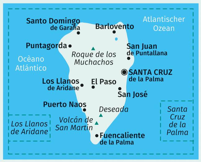 Beispielinhalt (Bild) KOMPASS Wanderkarte 232 La Palma 1:50.000