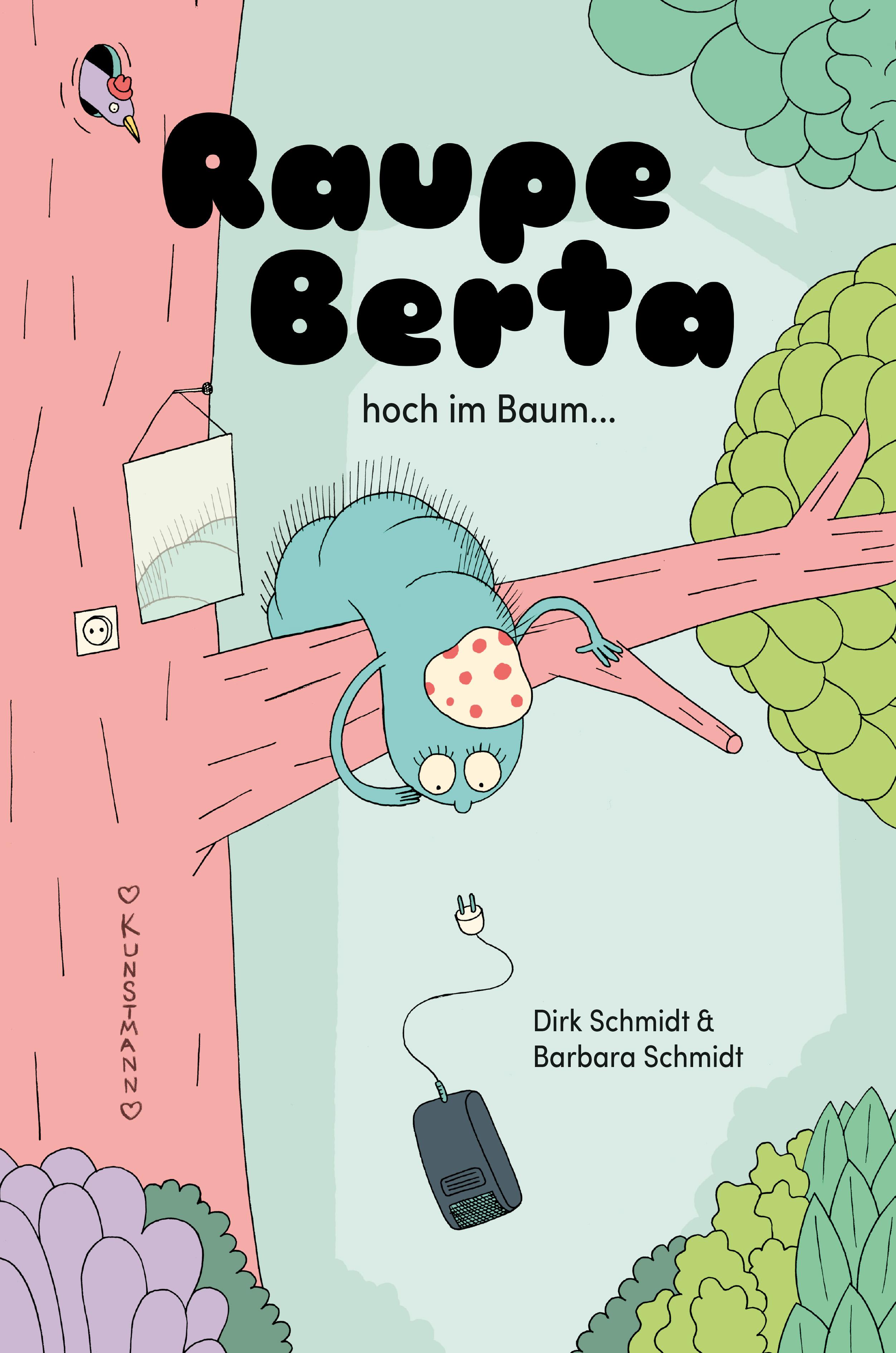 Vorderes Coverbild Raupe Berta hoch im Baum
