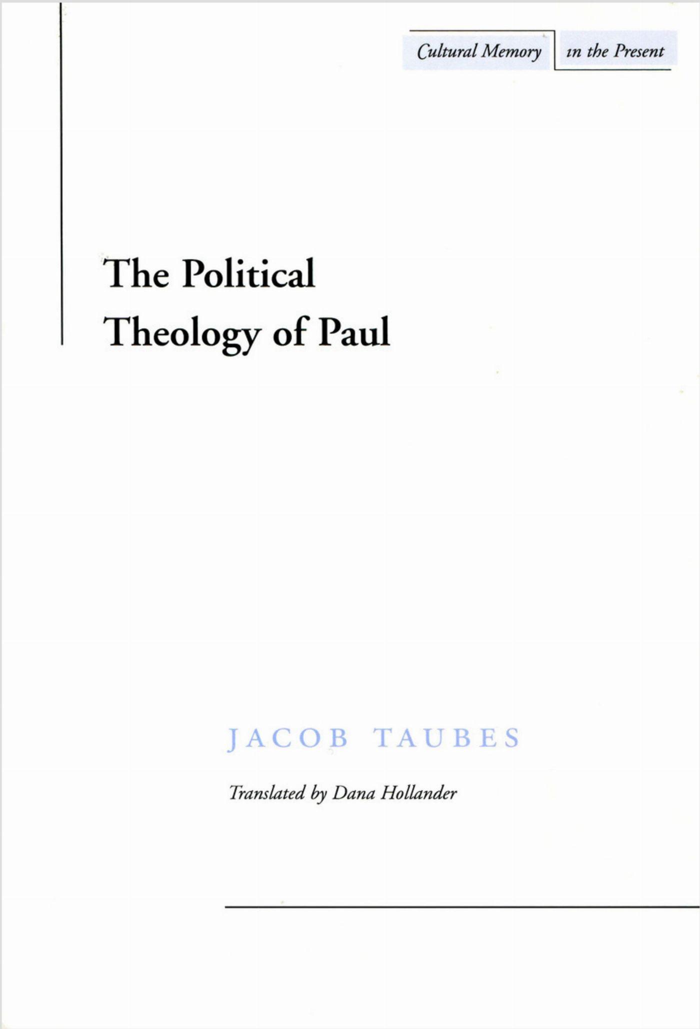 Vorderes Coverbild The Political Theology of Paul