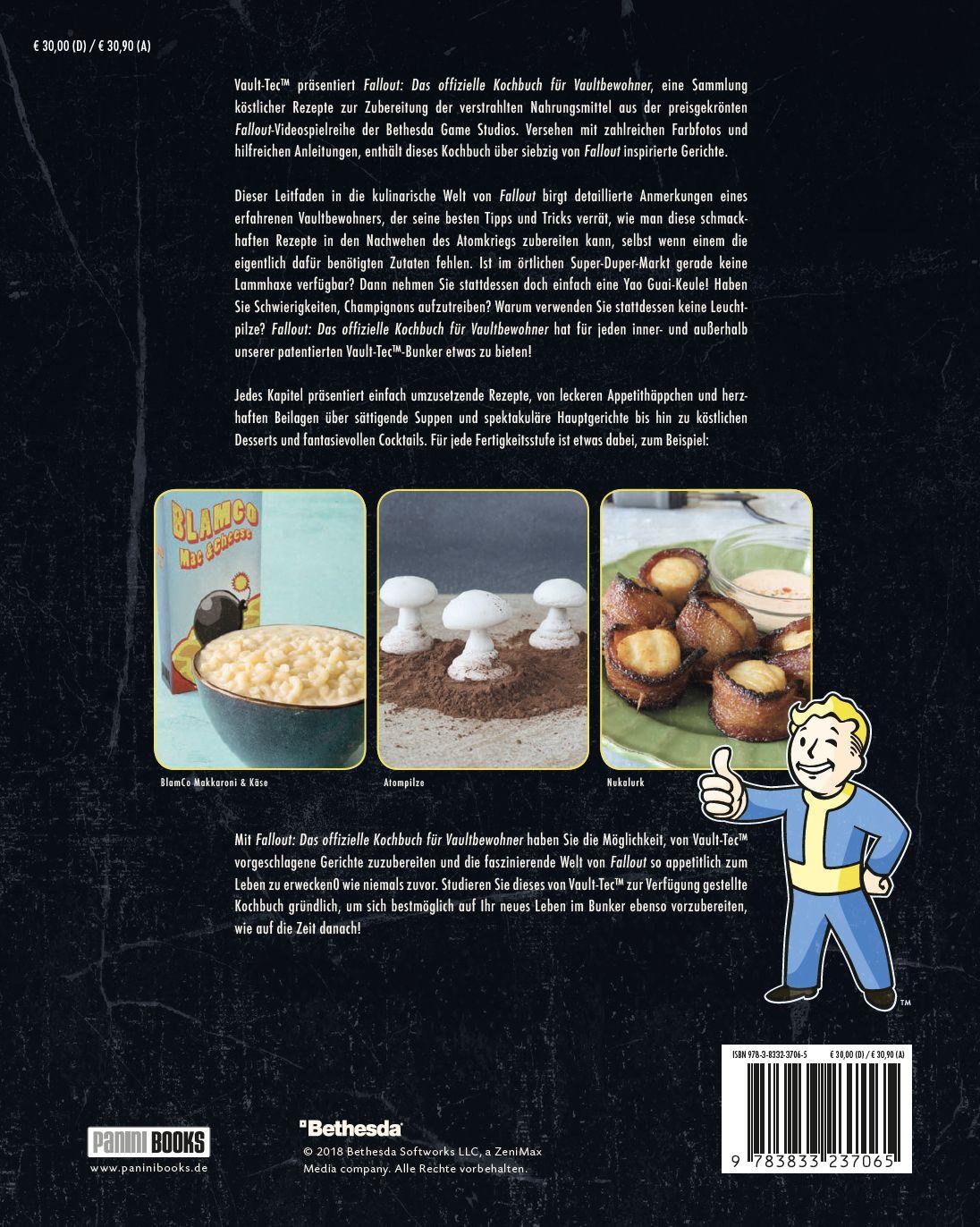 Rückseitencover Fallout: Das offizielle Kochbuch für Vaultbewohner
