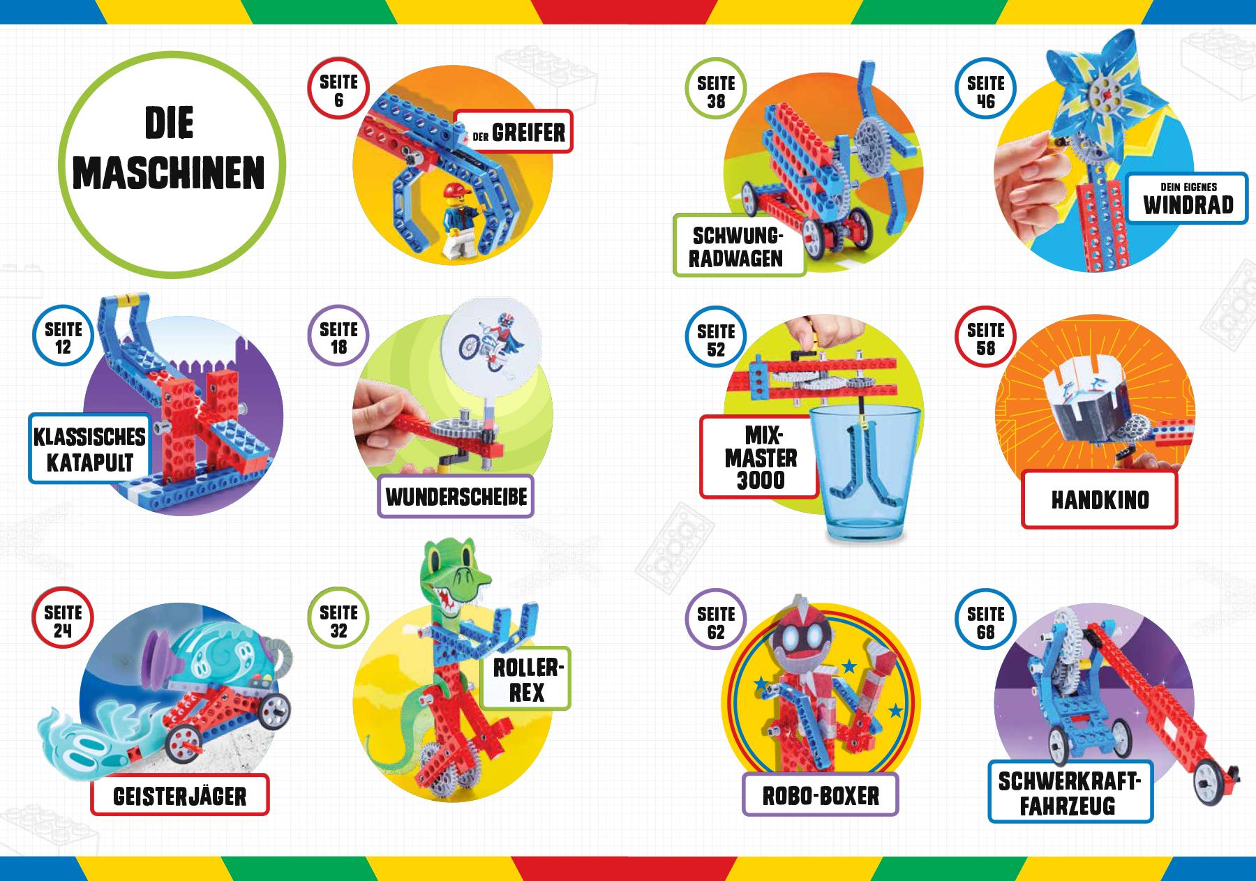 Beispielinhalt (Bild) LEGO® Geniale Maschinen: Mit 11 Modellen