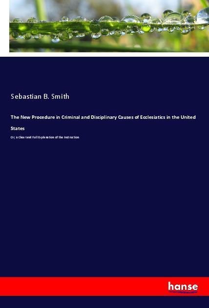 Vorderes Coverbild The New Procedure in Criminal and Disciplinary Causes of Ecclesiatics in the United States