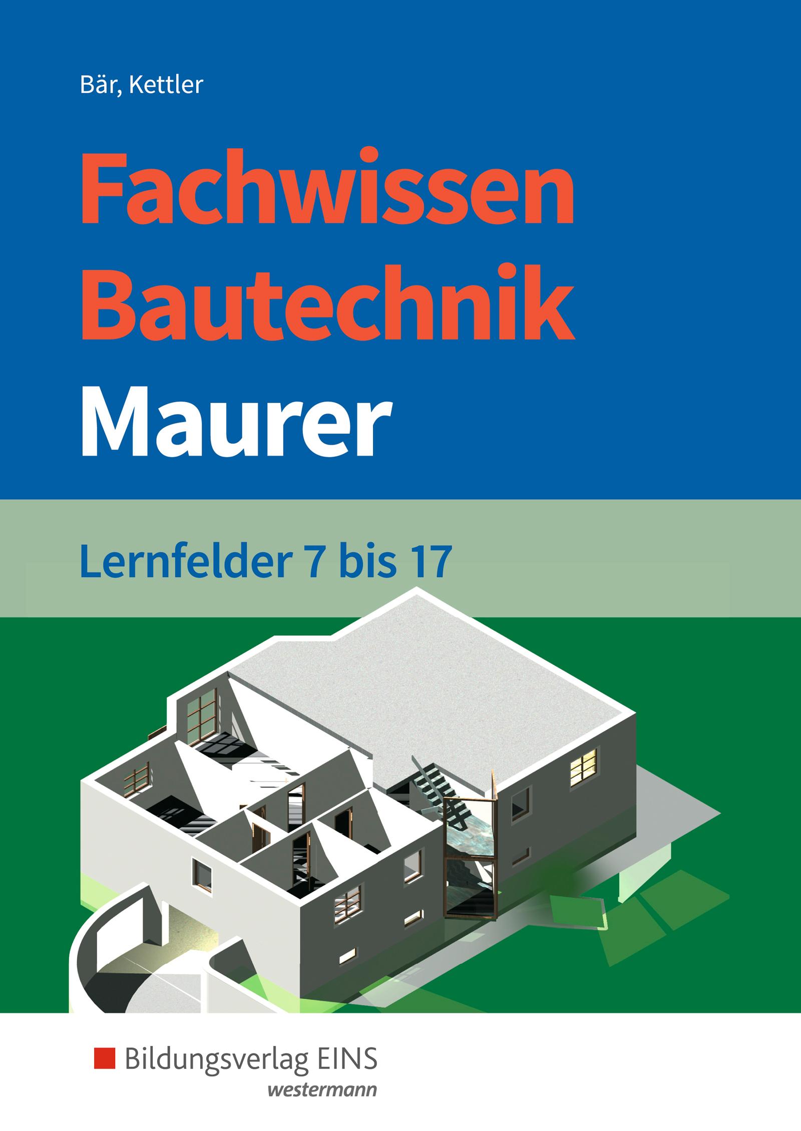Vorderes Coverbild Fachwissen Bautechnik - Maurer. Schulbuch
