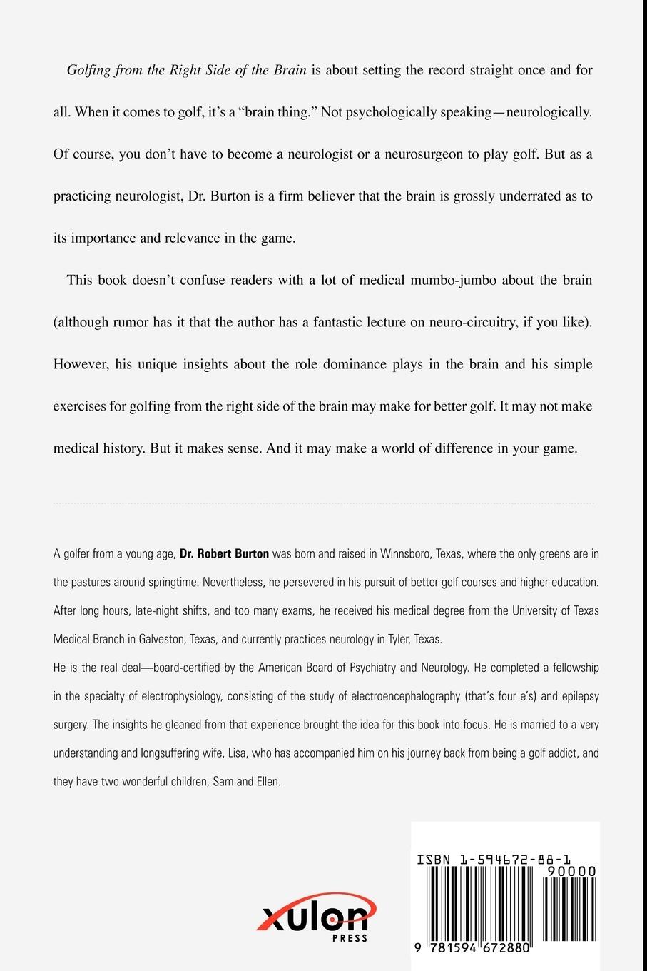 Rückseitencover Golfing From the Right Side of the Brain
