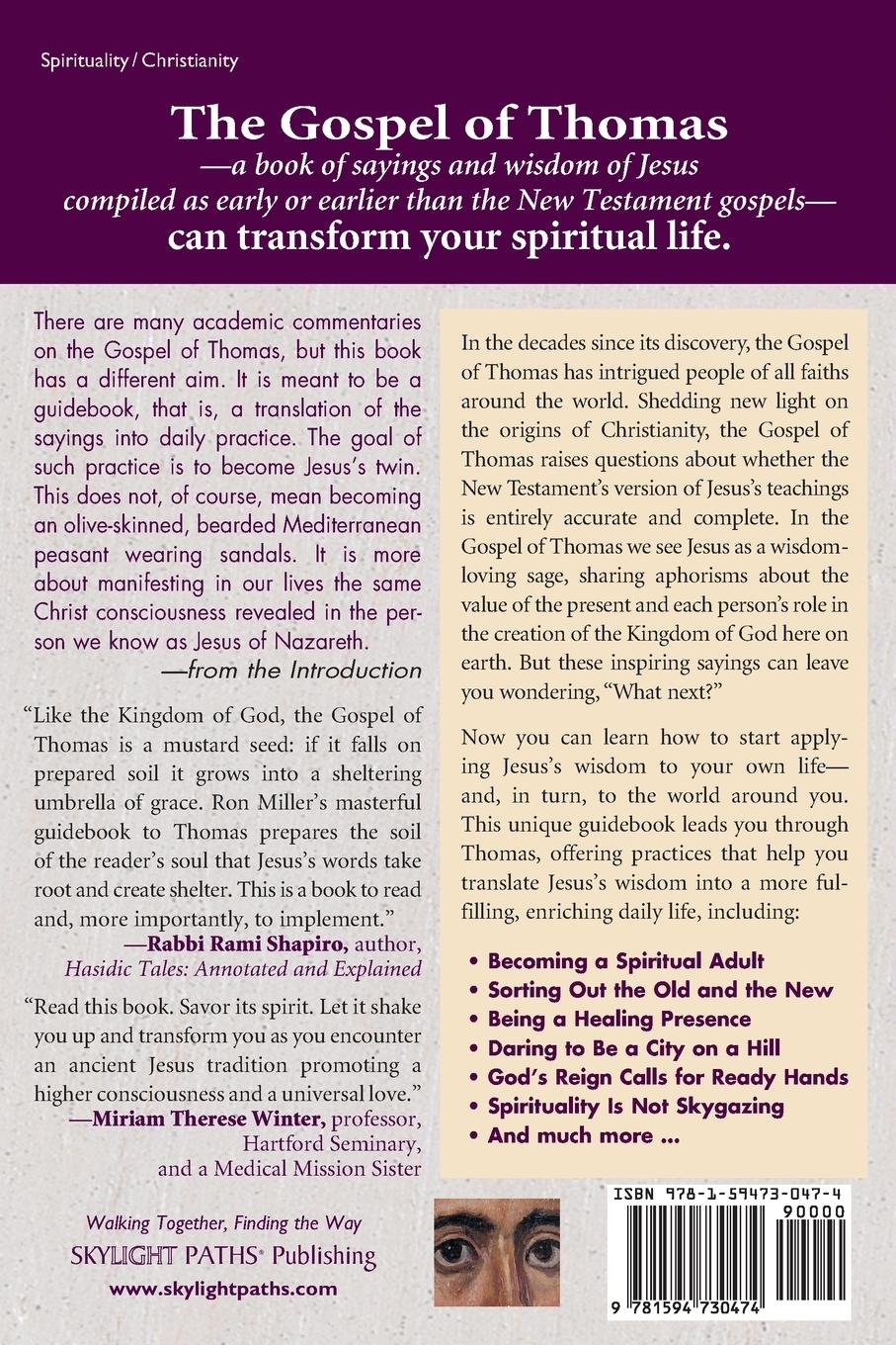 Rückseitencover The Gospel of Thomas