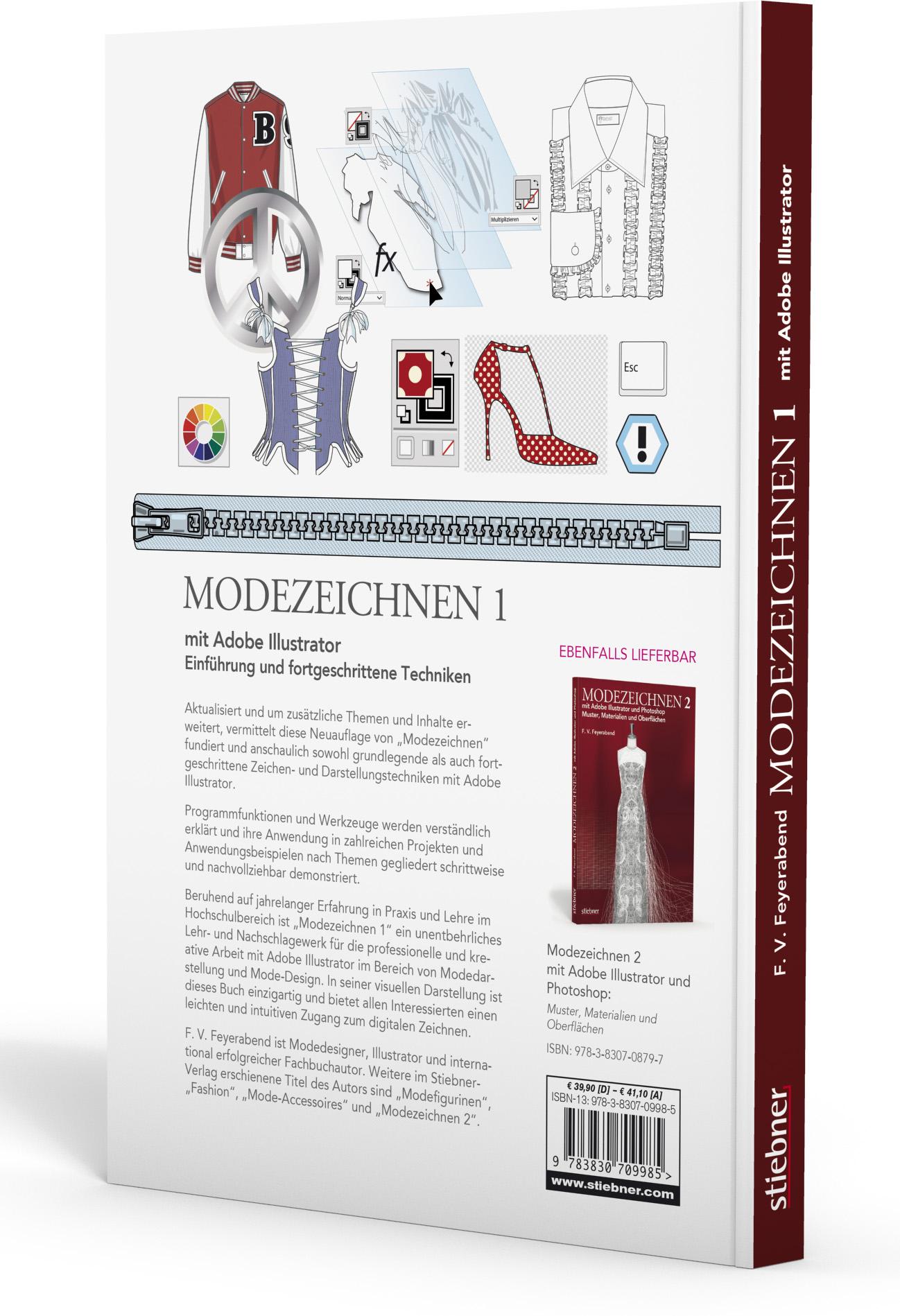 Rückseitencover Modezeichnen 1 mit Adobe Illustrator