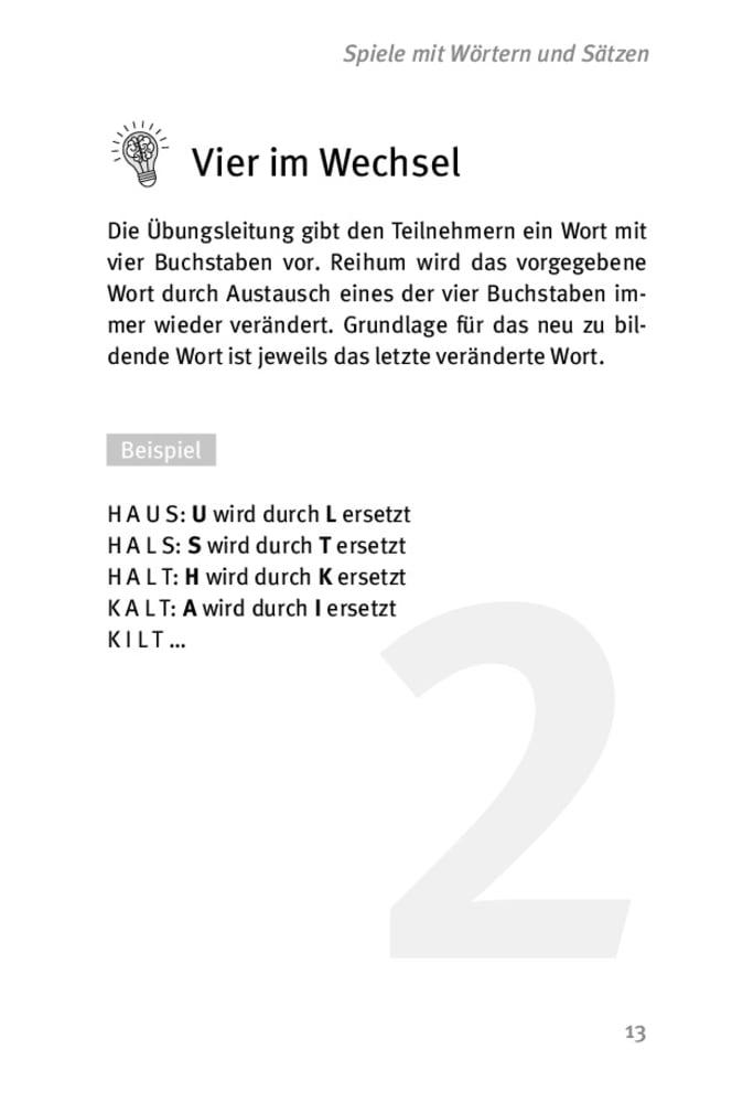 Beispielinhalt (Bild) Die 50 besten Spiele zum Gedächtnistraining mit Senioren