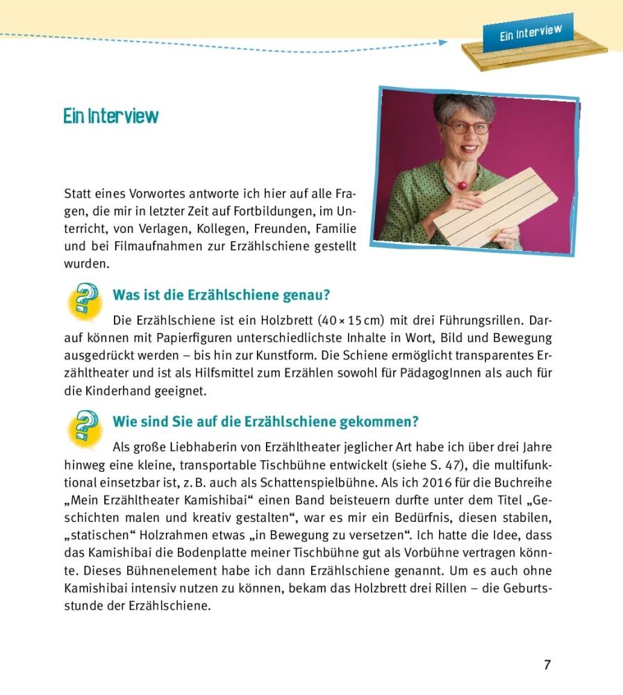 Beispielinhalt (Bild) Praxisbuch Erzählschiene. Zum kreativen Erzählen, Spielen und Gestalten