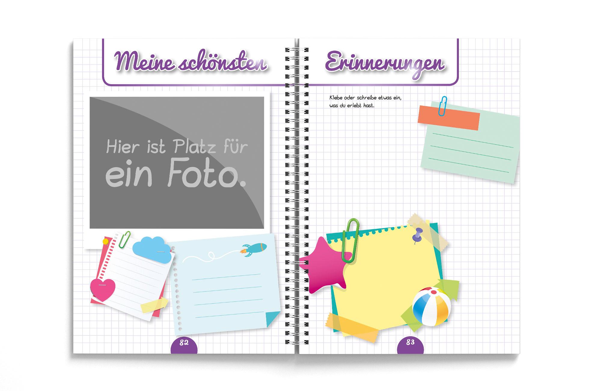 Beispielinhalt (Bild) Urlaubs- und Ferientagebuch