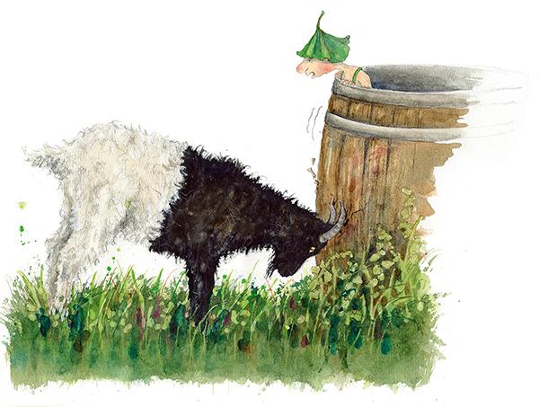 Beispielinhalt (Bild) Giesbert hört das Gras wachsen