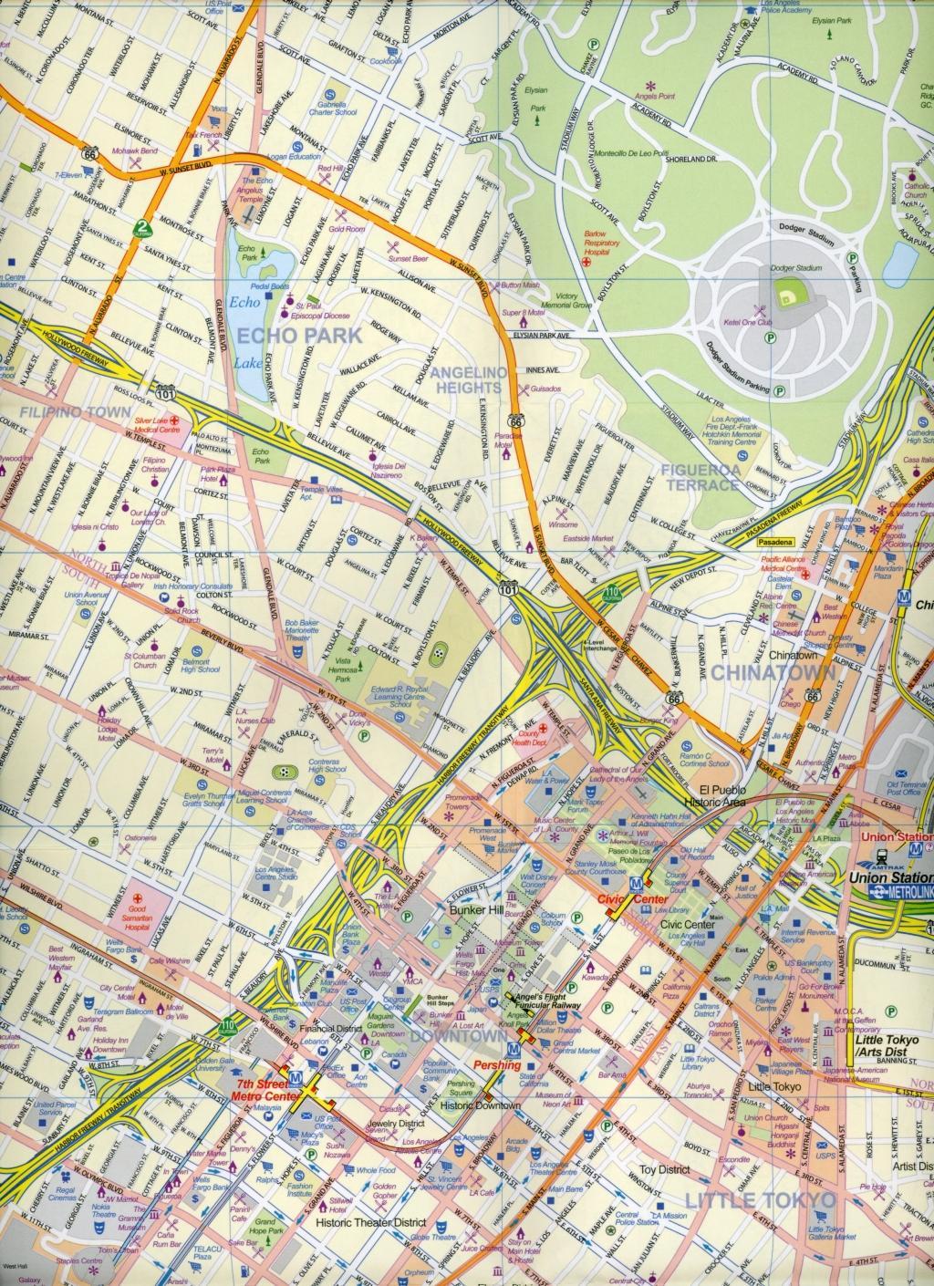 Beispielinhalt (Bild) Stadtplan Los Angeles 1:15 000 / California South Coast 1 : 800 000