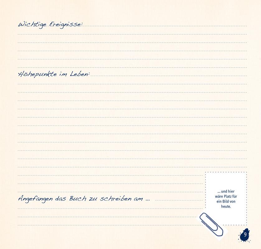 Beispielinhalt (Bild) Erzähl mir dein Leben - Leinenausgabe