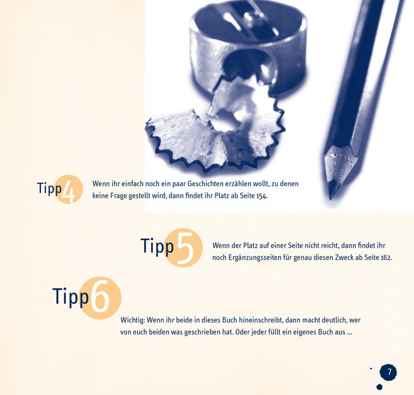 Beispielinhalt (Bild) Erzähl mir dein Leben - Leinenausgabe