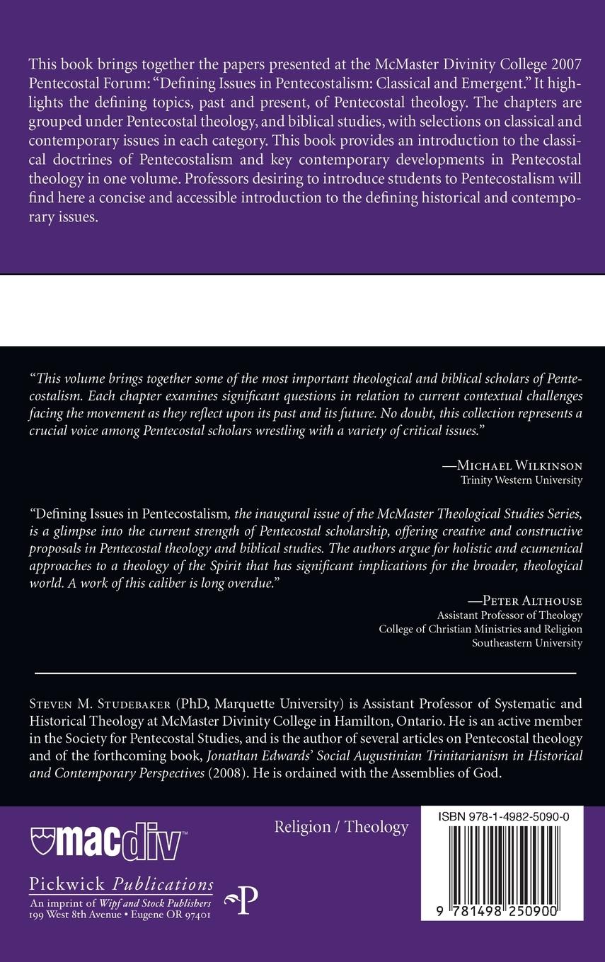 Rückseitencover Defining Issues in Pentecostalism