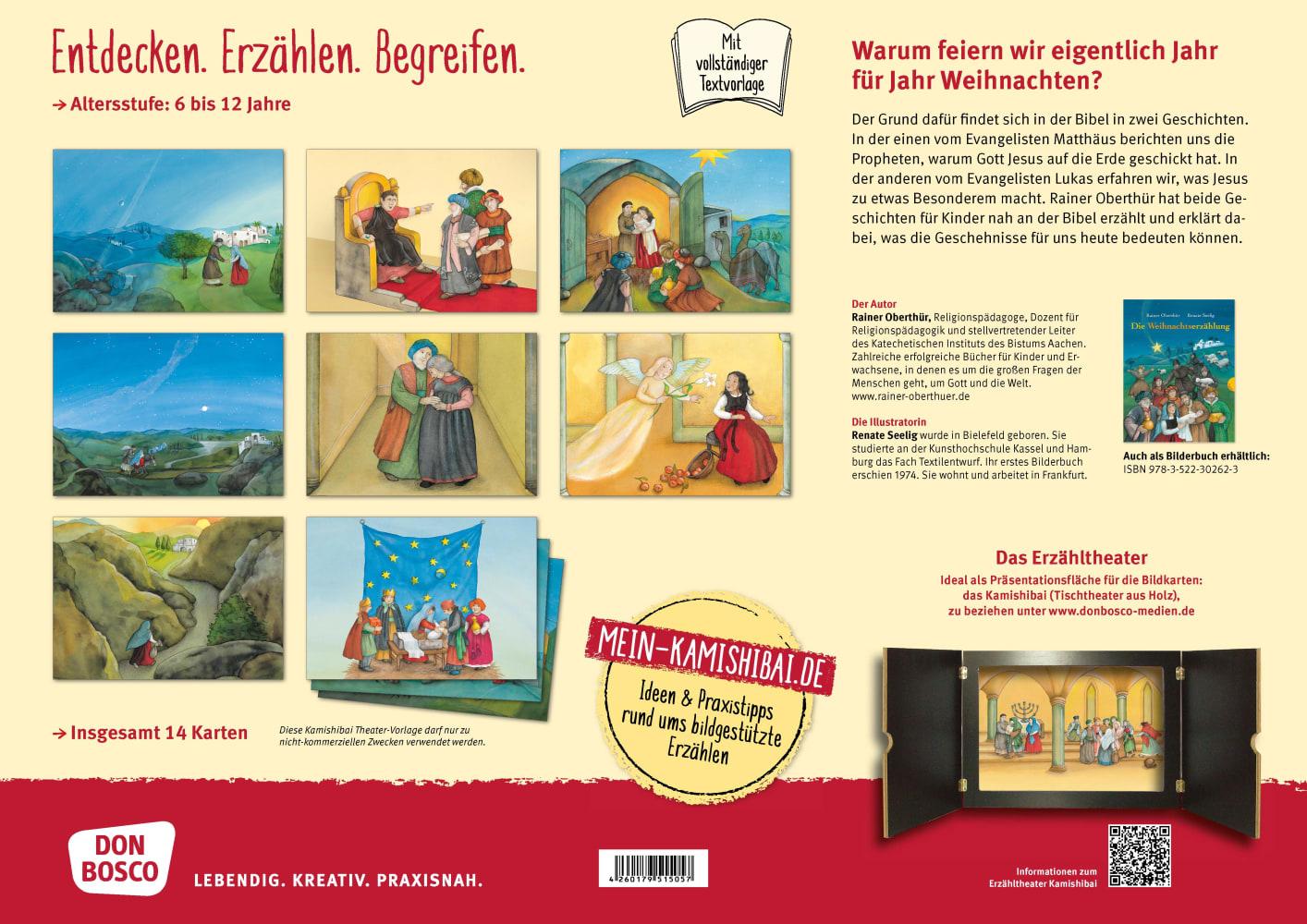 Beispielinhalt (Bild) Die Weihnachtserzählung. Kamishibai Bildkartenset.