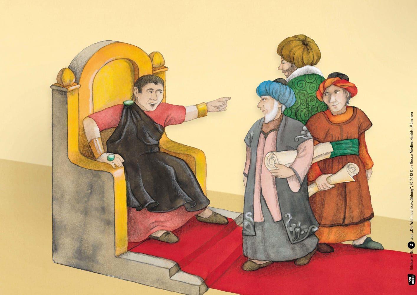 Beispielinhalt (Bild) Die Weihnachtserzählung. Kamishibai Bildkartenset.