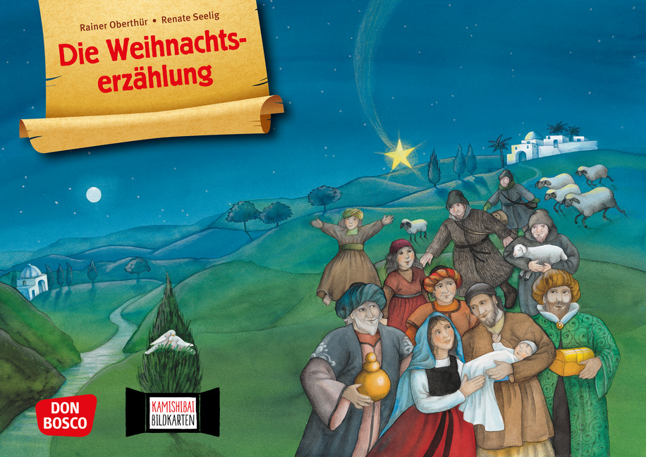 Vorderes Coverbild Die Weihnachtserzählung. Kamishibai Bildkartenset.