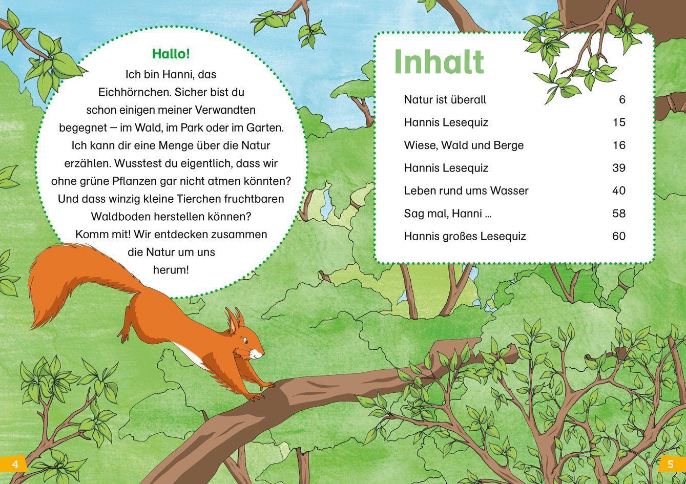 Beispielinhalt (Bild) WAS IST WAS Erstes Lesen Band 4. Natur entdecken
