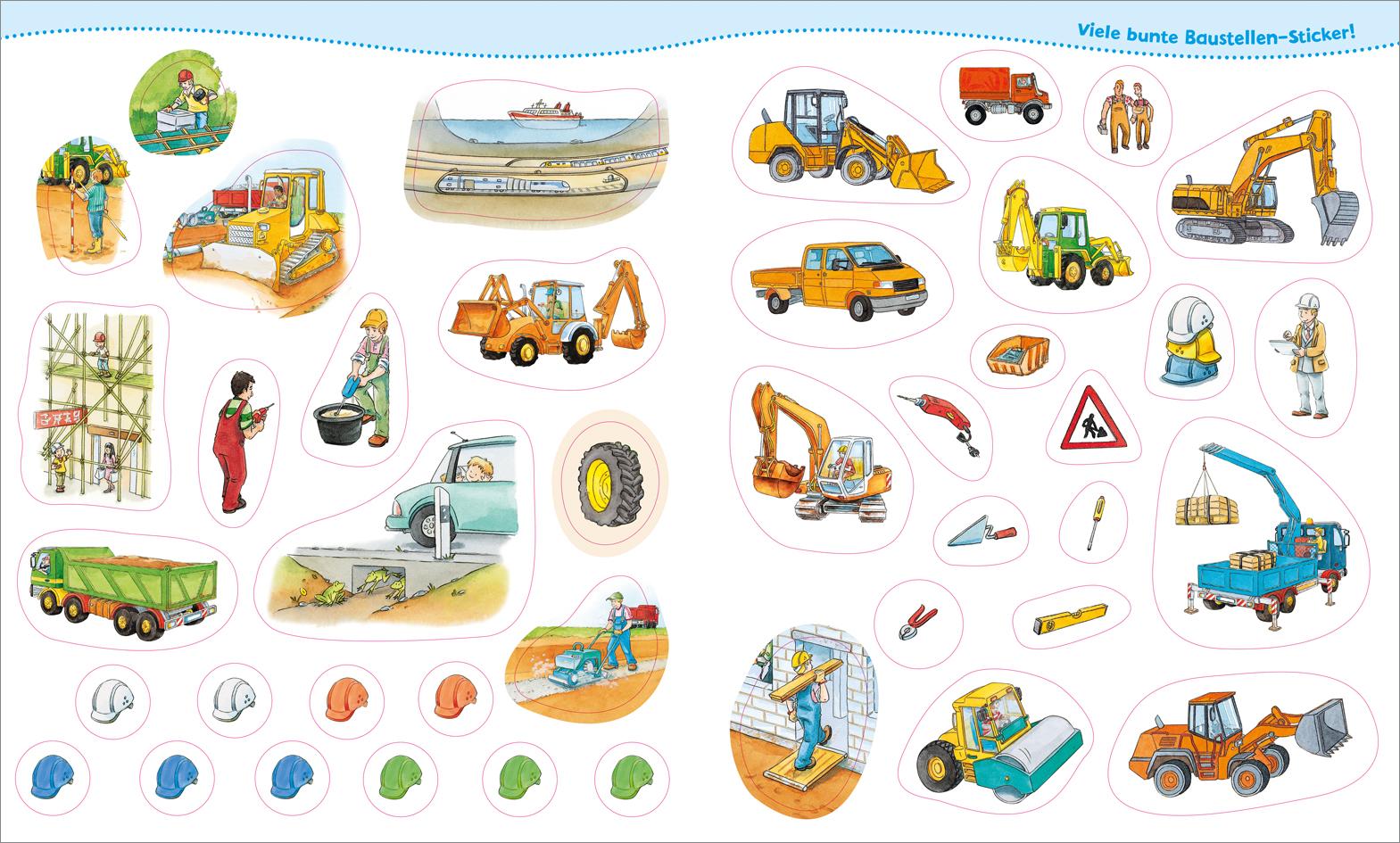 Beispielinhalt (Bild) WAS IST WAS Junior Mitmach-Heft Baustelle
