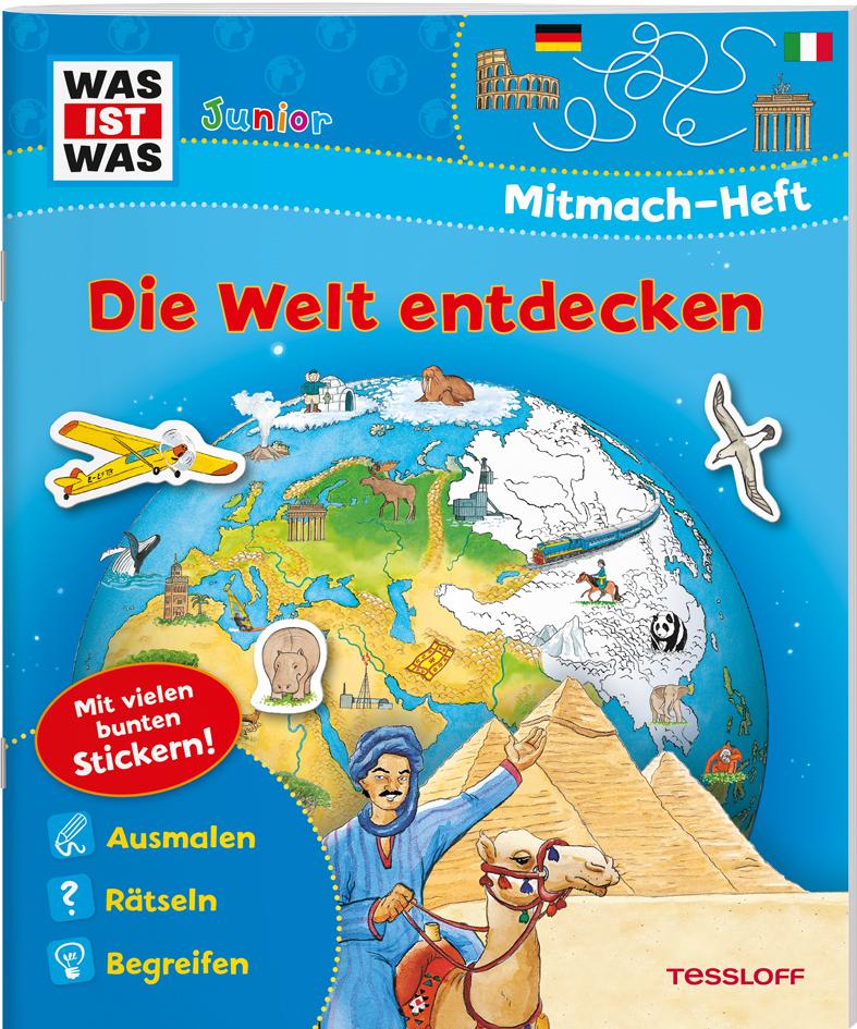 Vorderes Coverbild WAS IST WAS Junior Mitmach-Heft Die Welt entdecken