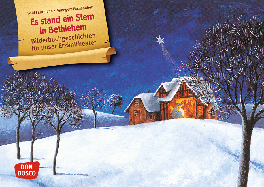 Vorderes Coverbild Es stand ein Stern in Bethlehem. Kamishibai Bildkartenset.