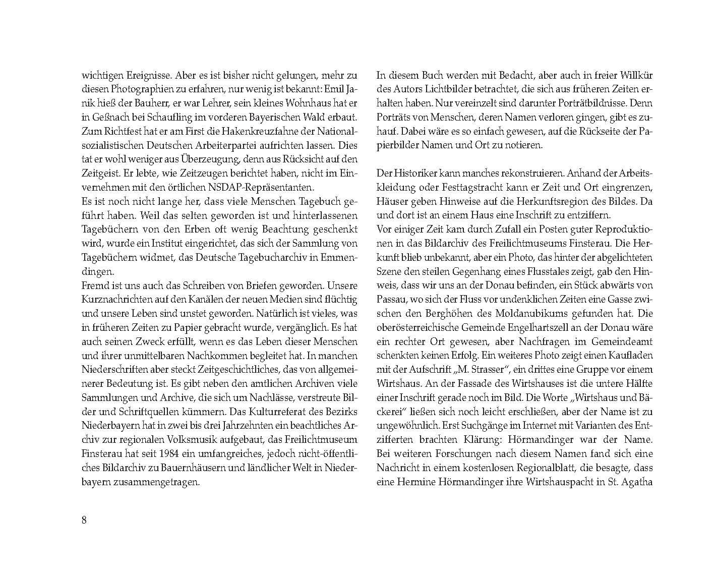 Beispielinhalt (Bild) Seinerzeit auf dem Land