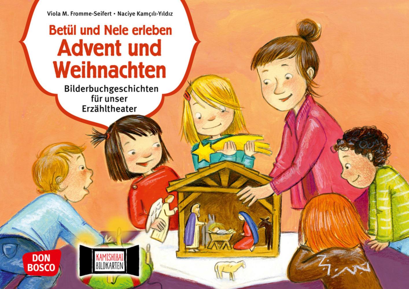 Vorderes Coverbild Betül und Nele erleben Advent und Weihnachten. Kamishibai Bildkartenset.
