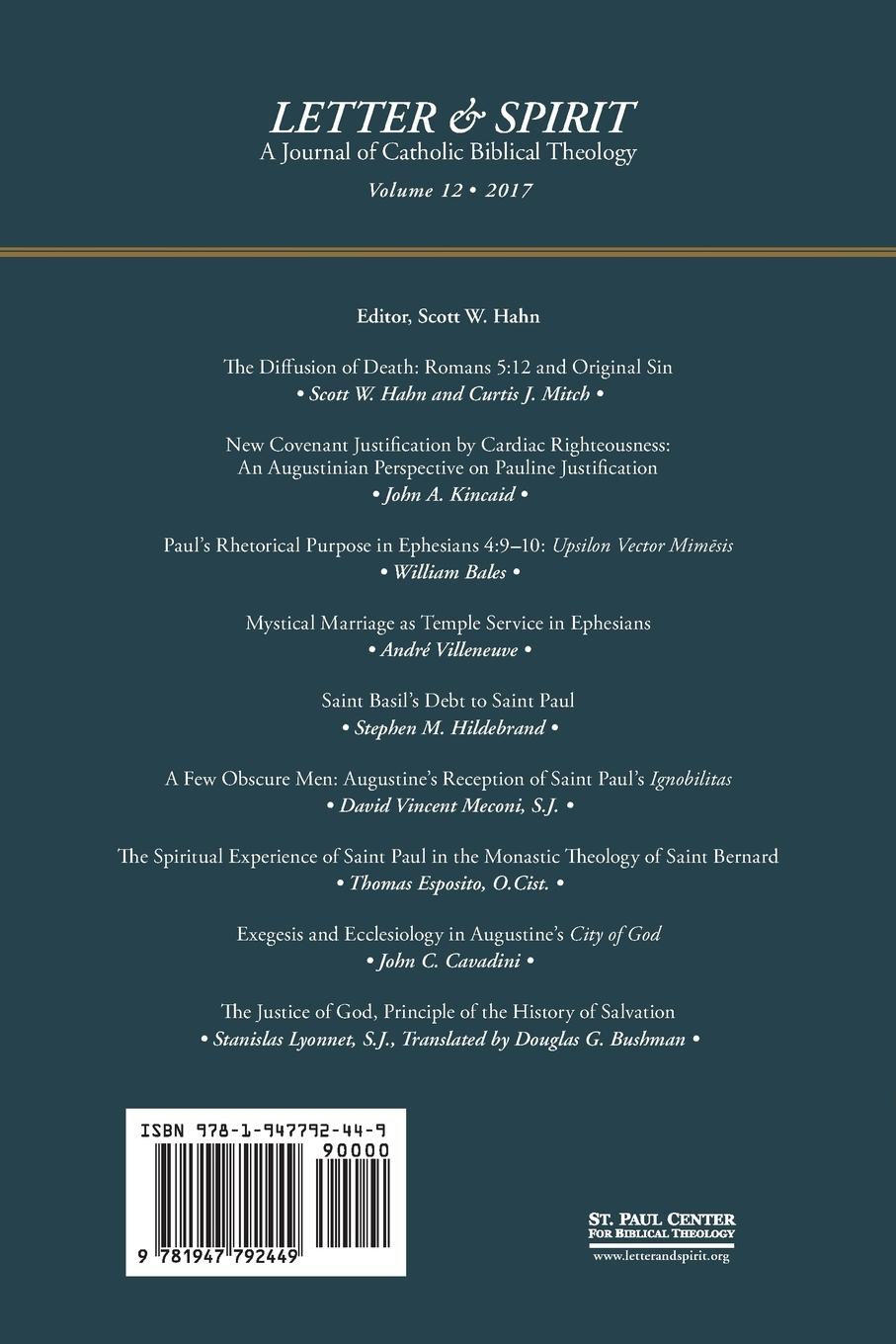 Rückseitencover Letter & Spirit