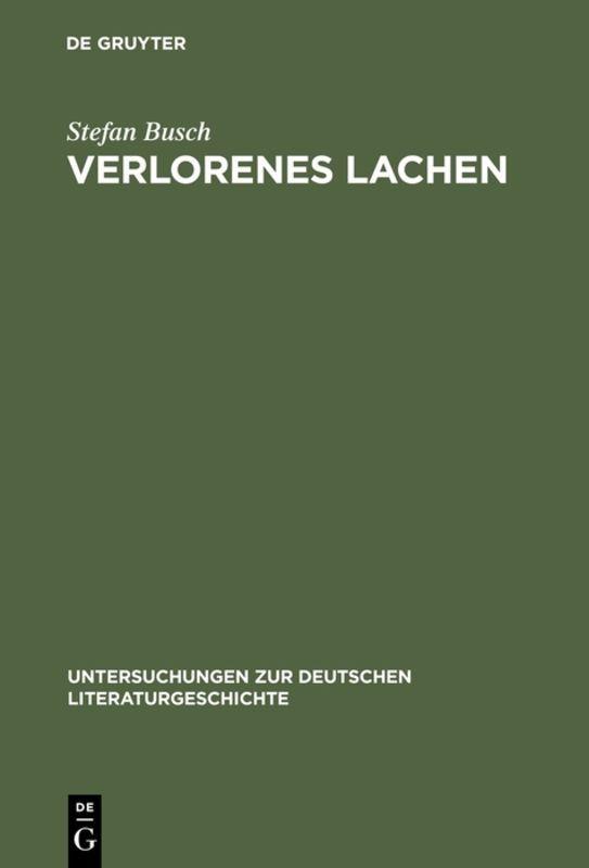 Vorderes Coverbild Verlorenes Lachen